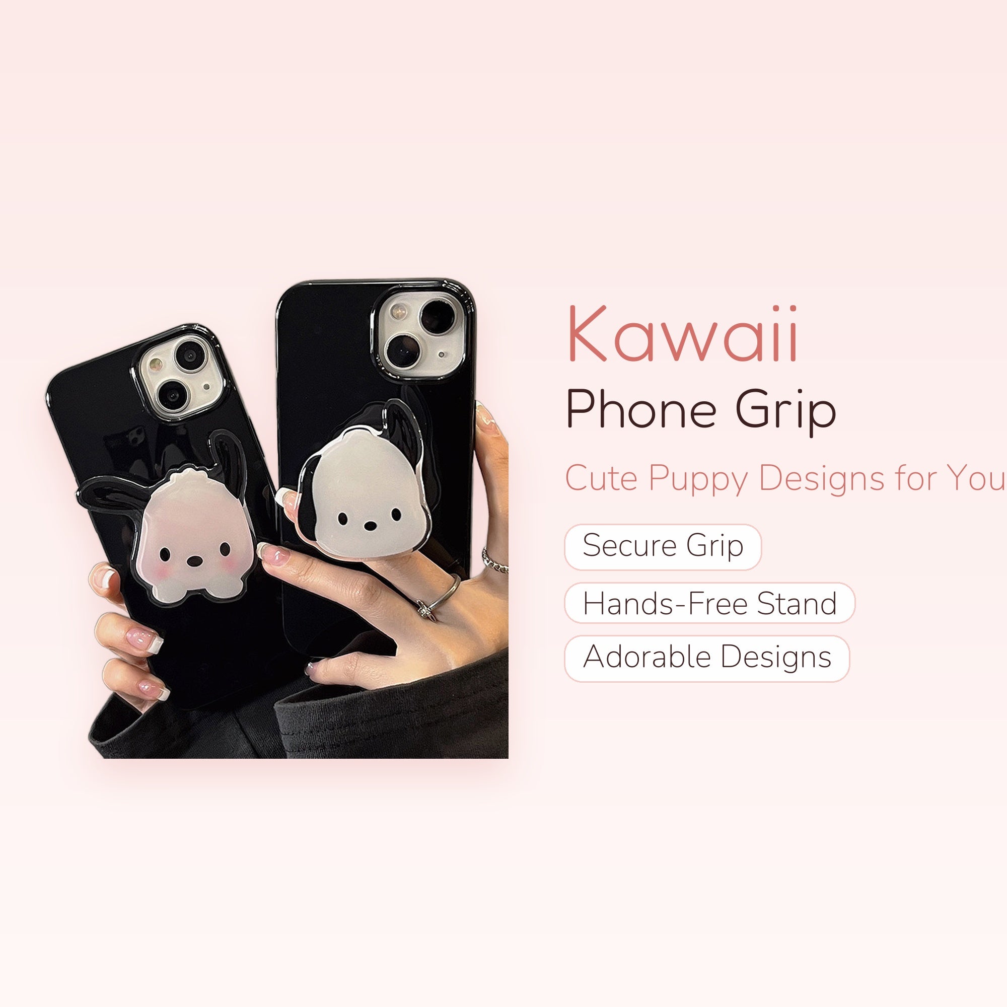 Kawaii Puppy Phone Grip Stand | Cute Cartoon Pop Socket Holder