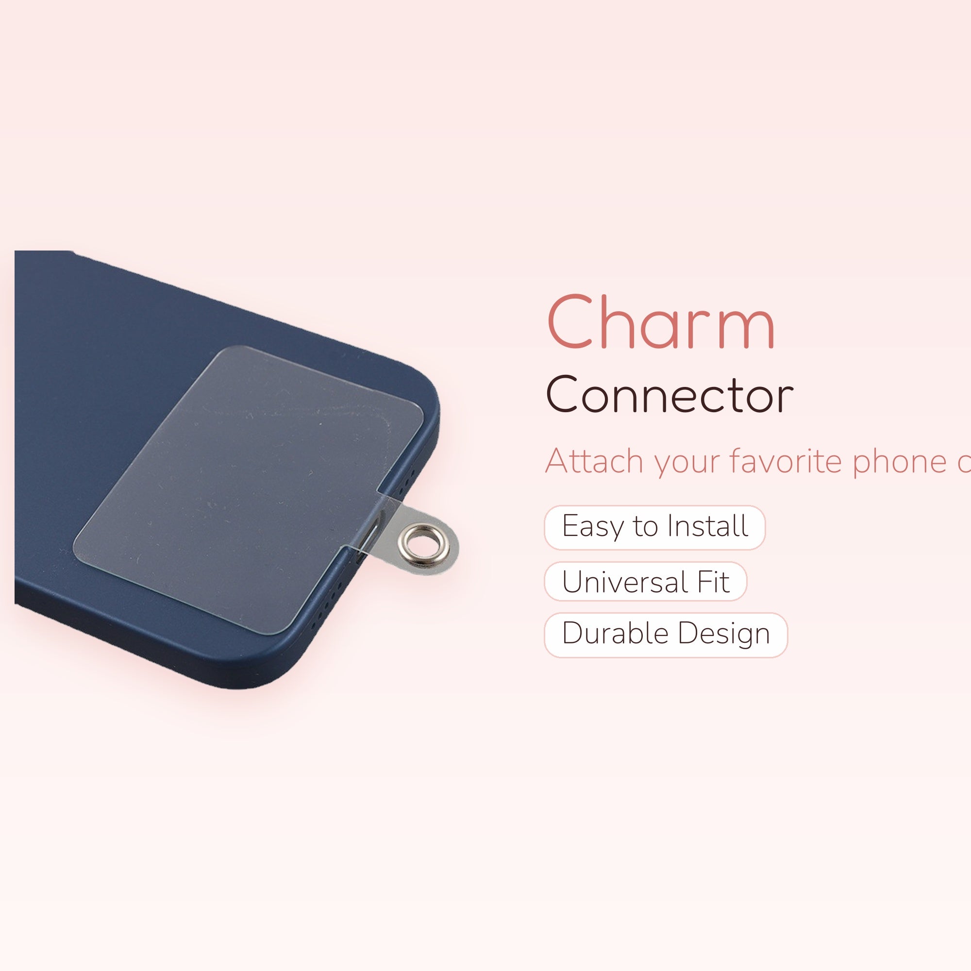 Universal Phone Charm Connector Patch | Lanyard Holder Tab