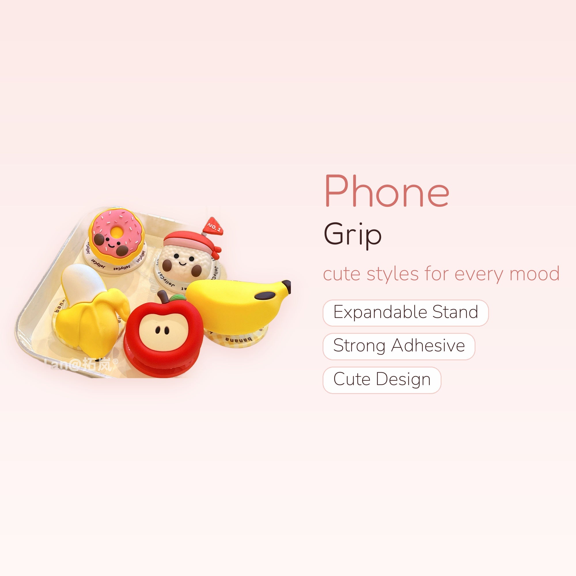 Kawaii Fruit & Donut Silicone Magnetic Phone Grip | Cute Pop Socket Stand