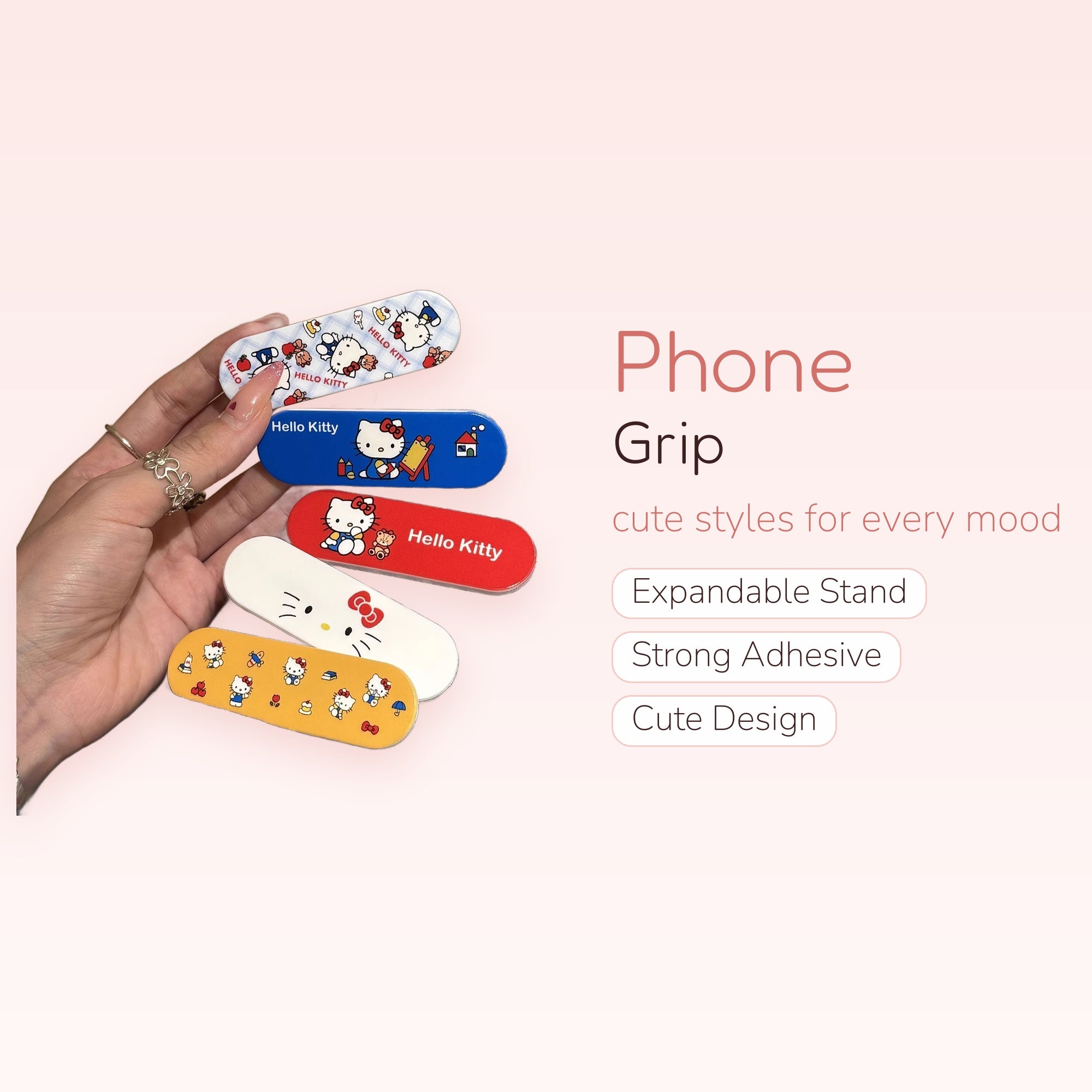 Hello Kitty Character Phone Grip | Cute Pop Socket Stand for Phones