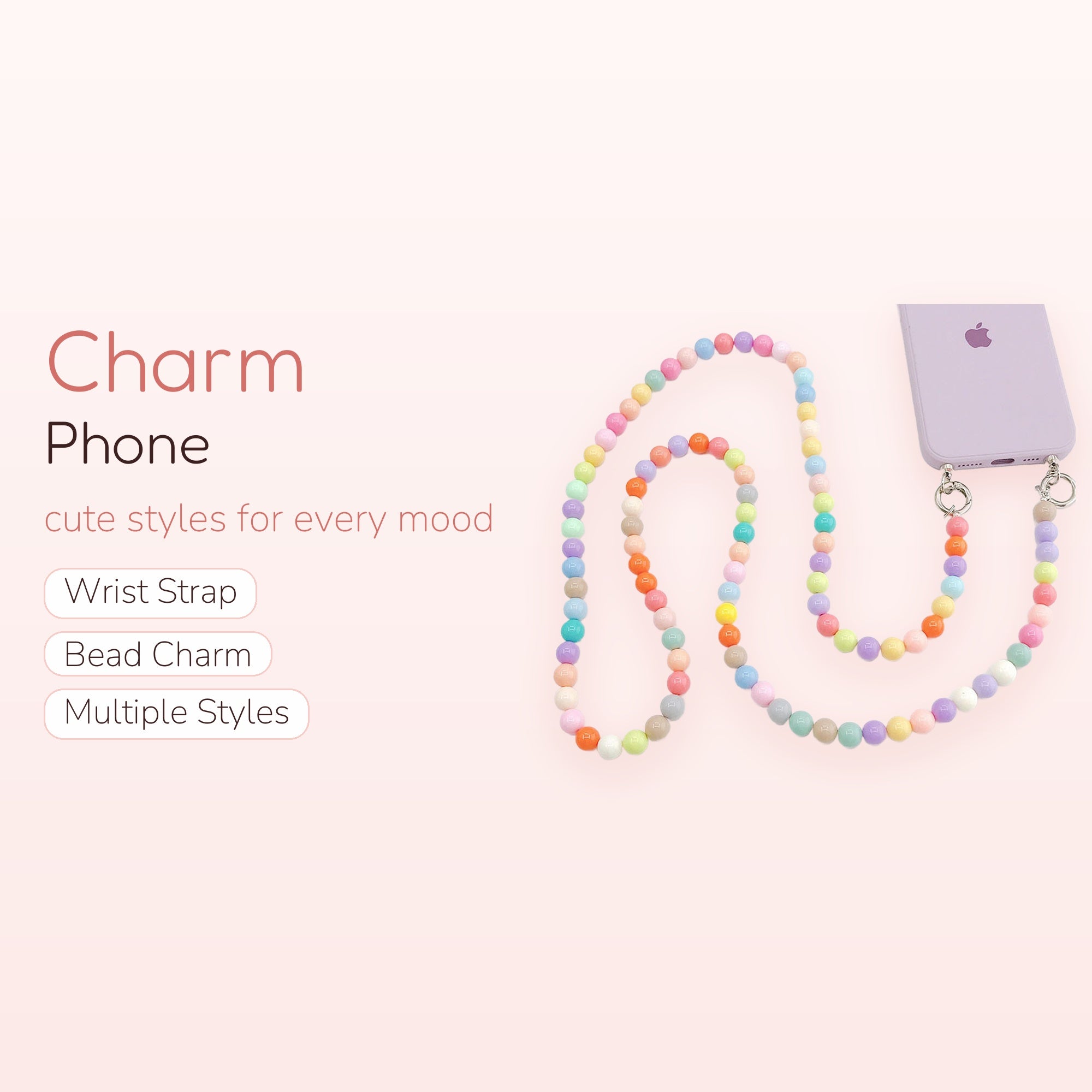 Pearled Up — Pearl Bead Phone Charm Wrist Strap