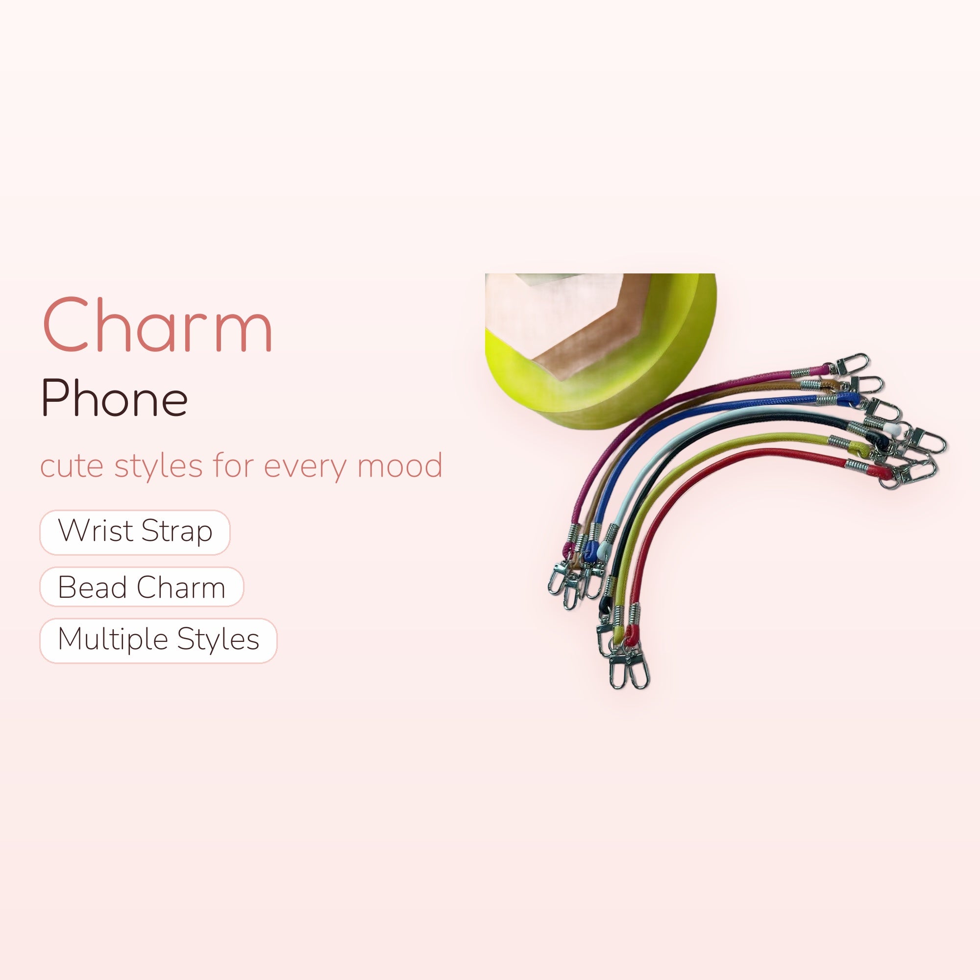 Colorful Braided Leather Phone Charm Straps | Rainbow Wrist Lanyards with Clasps