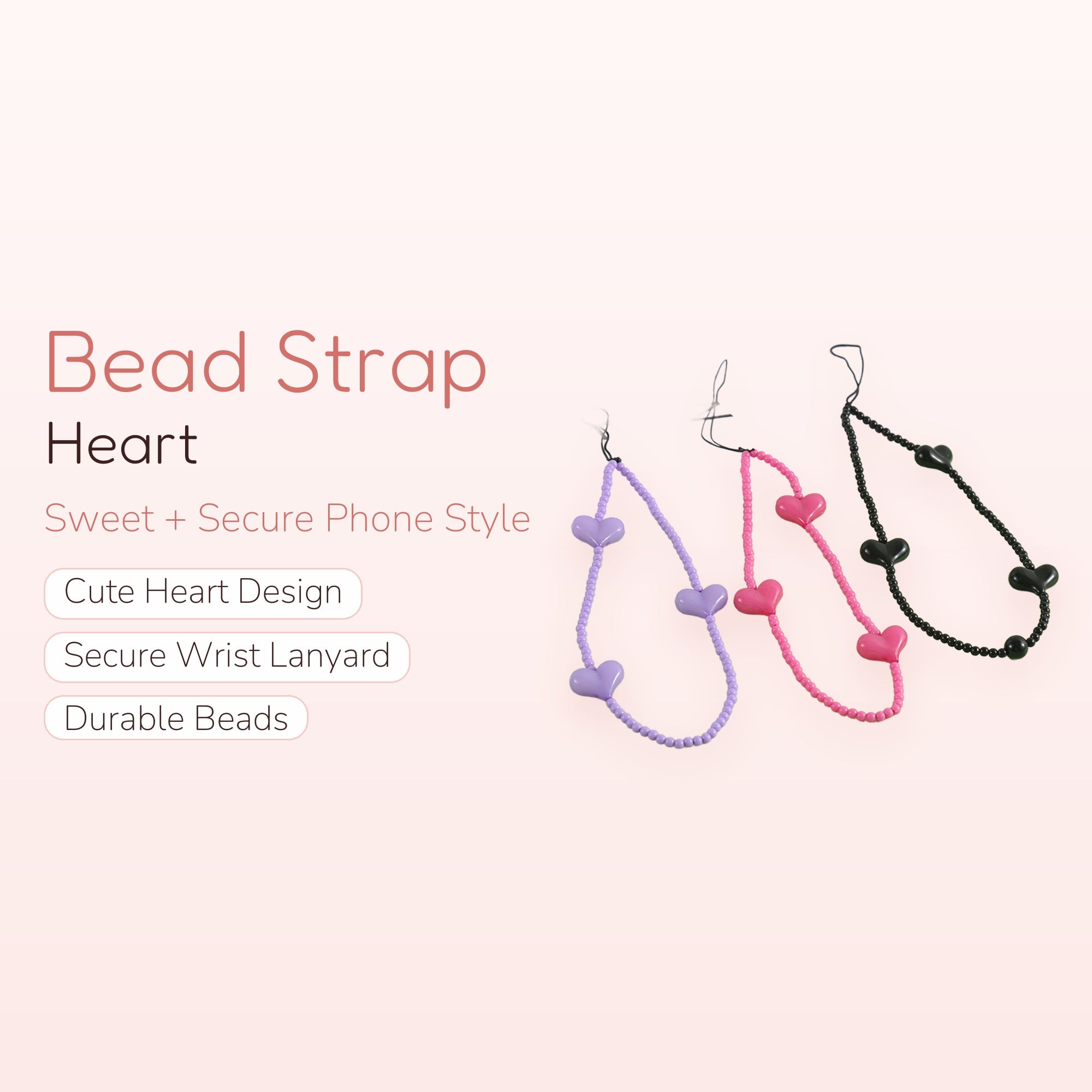 Bouquet — Cute Pearl & Flower Phone Charm Beaded Wrist Strap