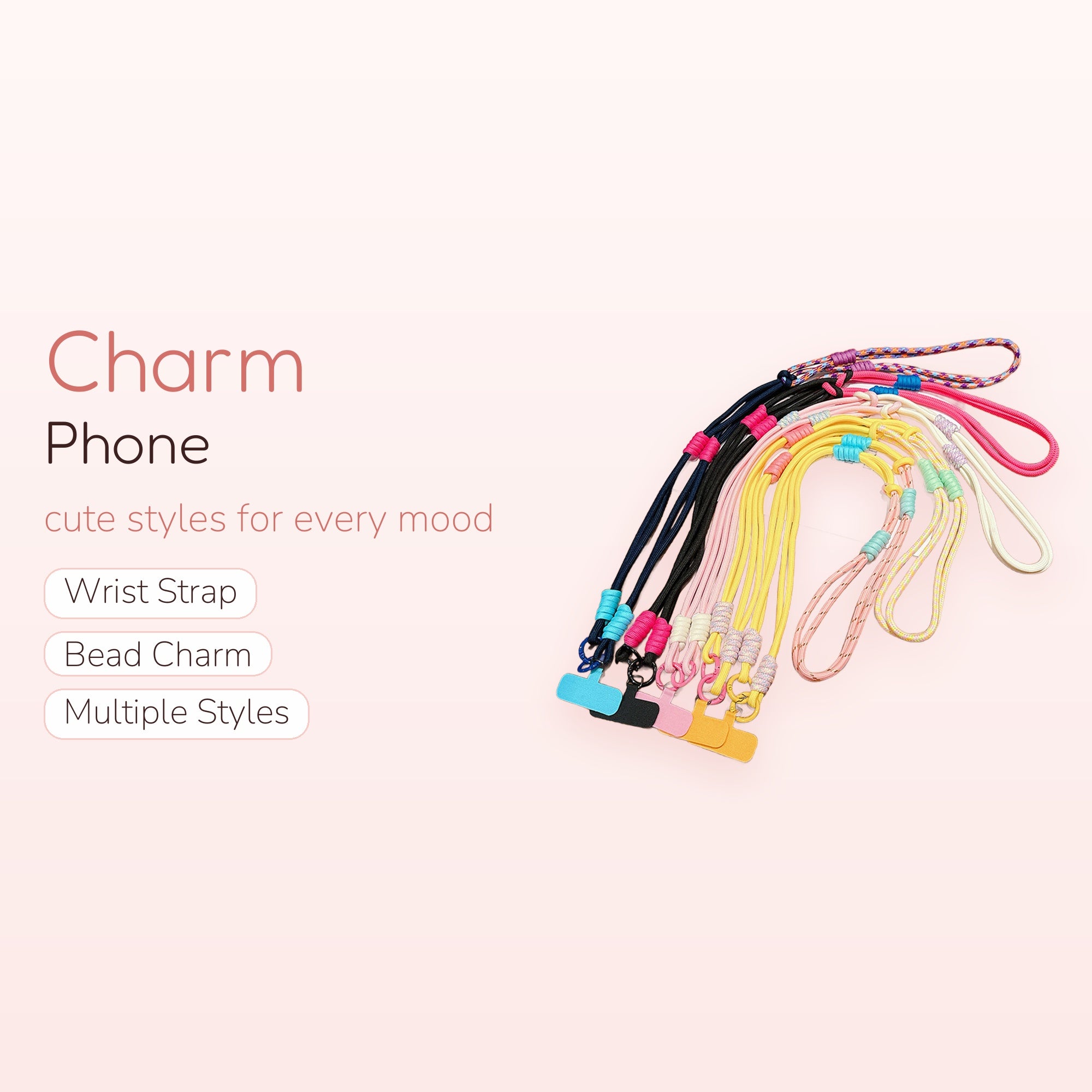 Colorful Adjustable Phone Lanyard | Aesthetic Crossbody Strap with Phone Patch