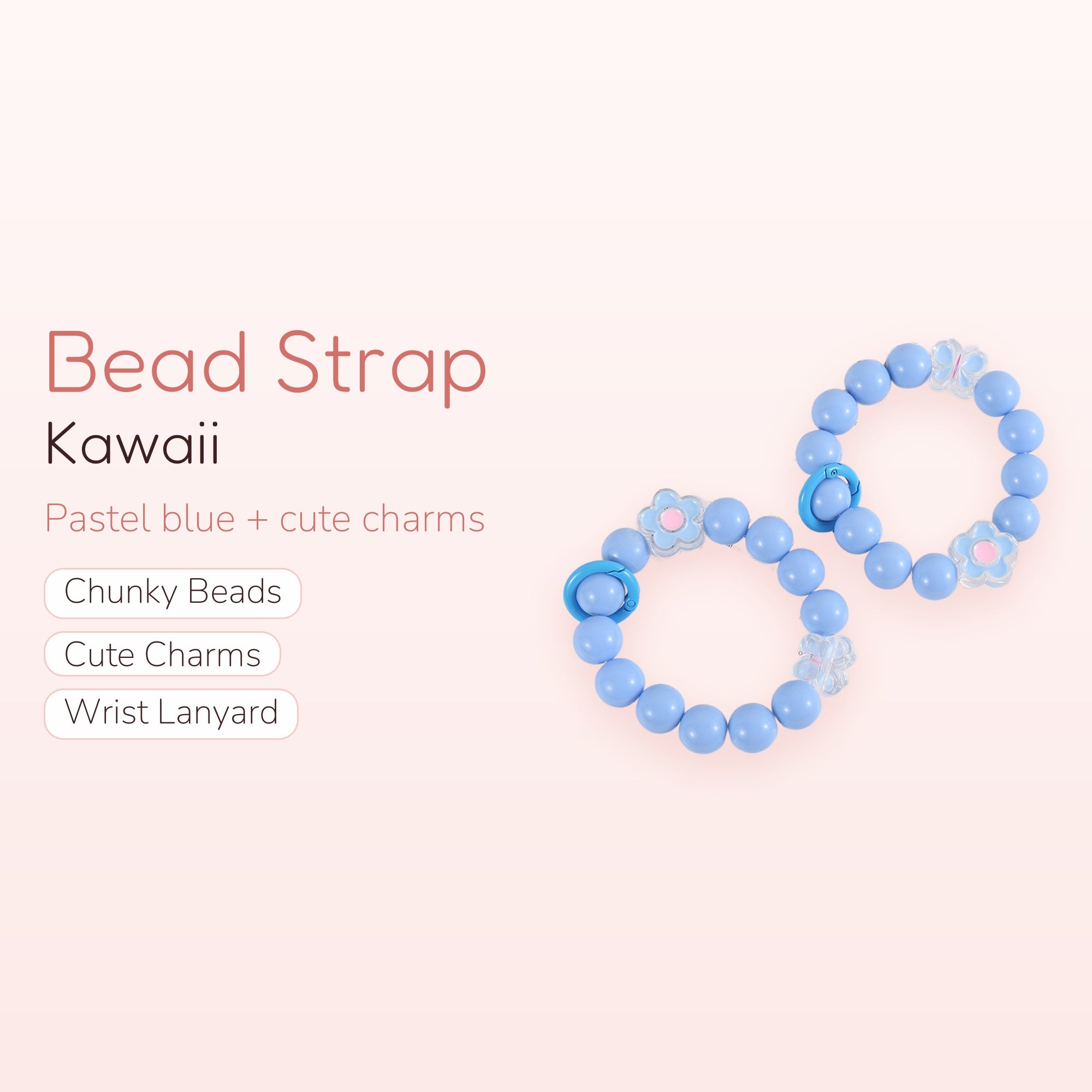 Tender — Pearl & Heart Phone Charm Wrist Lanyard