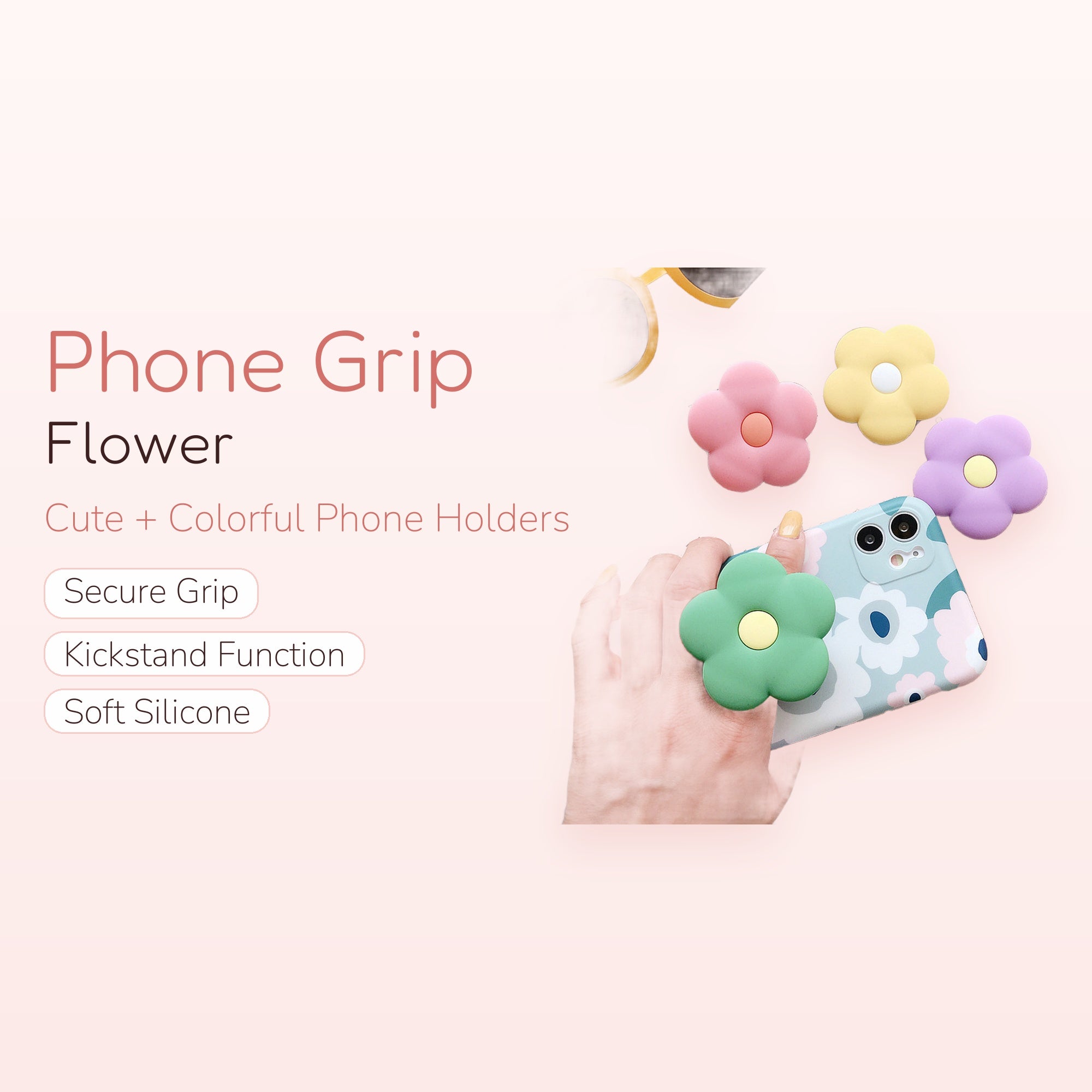 Bun Bun — Cute Pastel Rabbit Phone Grip Stand