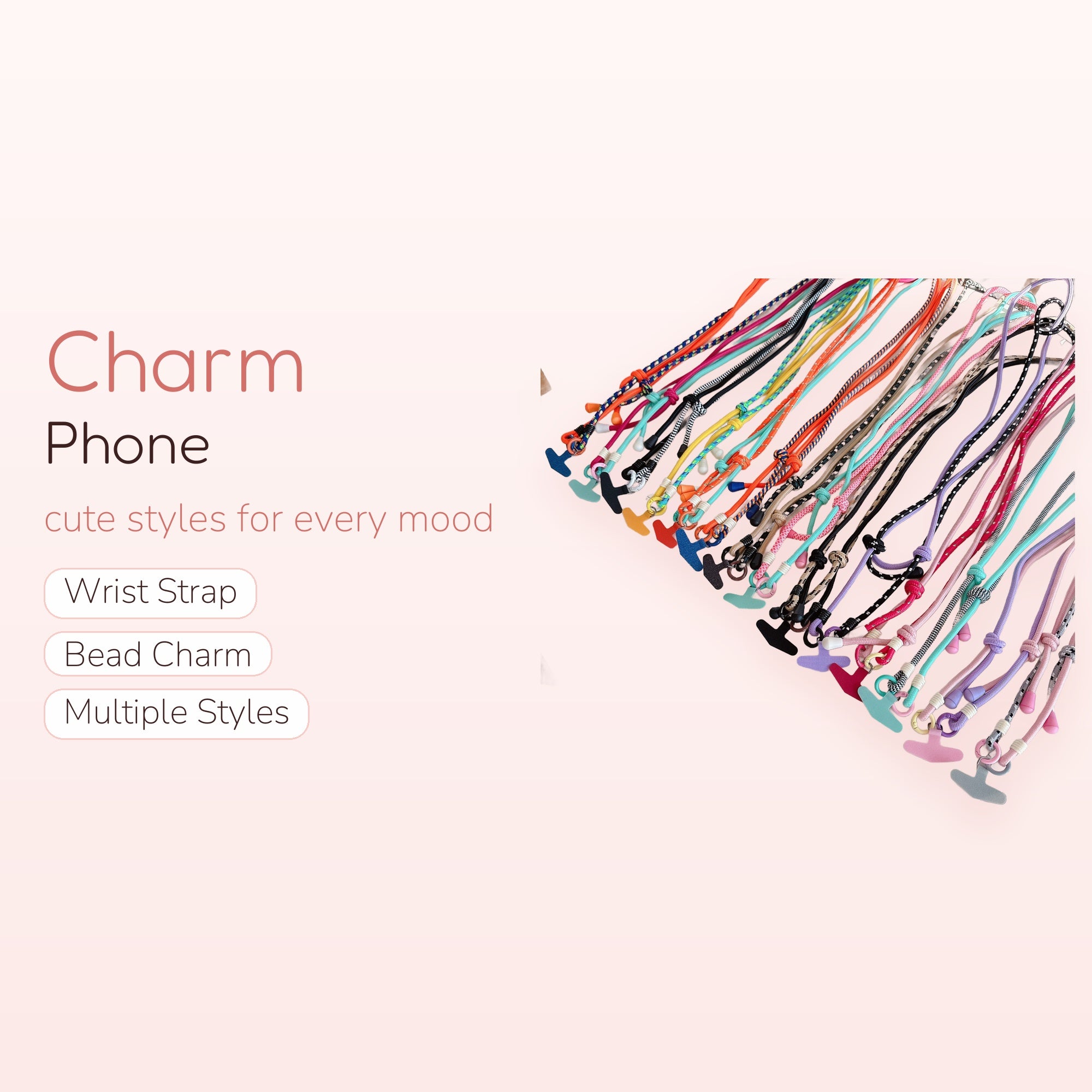 SIMPLYBUBBI — Multi-colored Rope Phone Strap | Adjustable Crossbody Lanyard with Anchor Tab