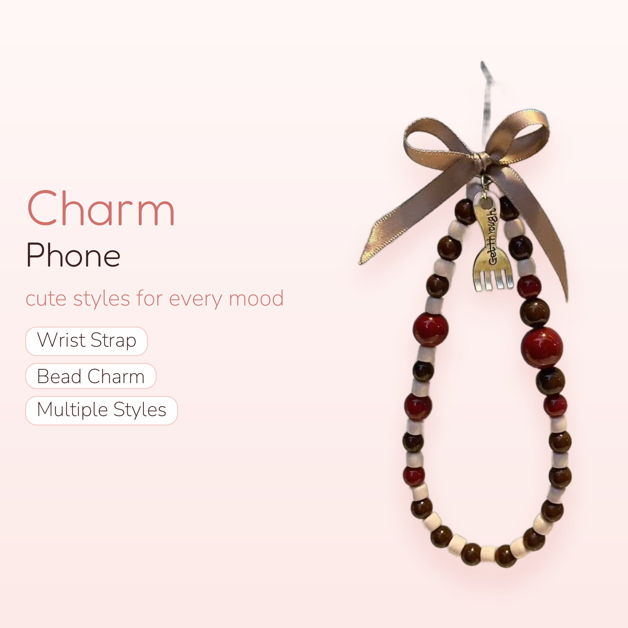 Flopsie — Pink Bunny Phone Charm Strap & Lanyard