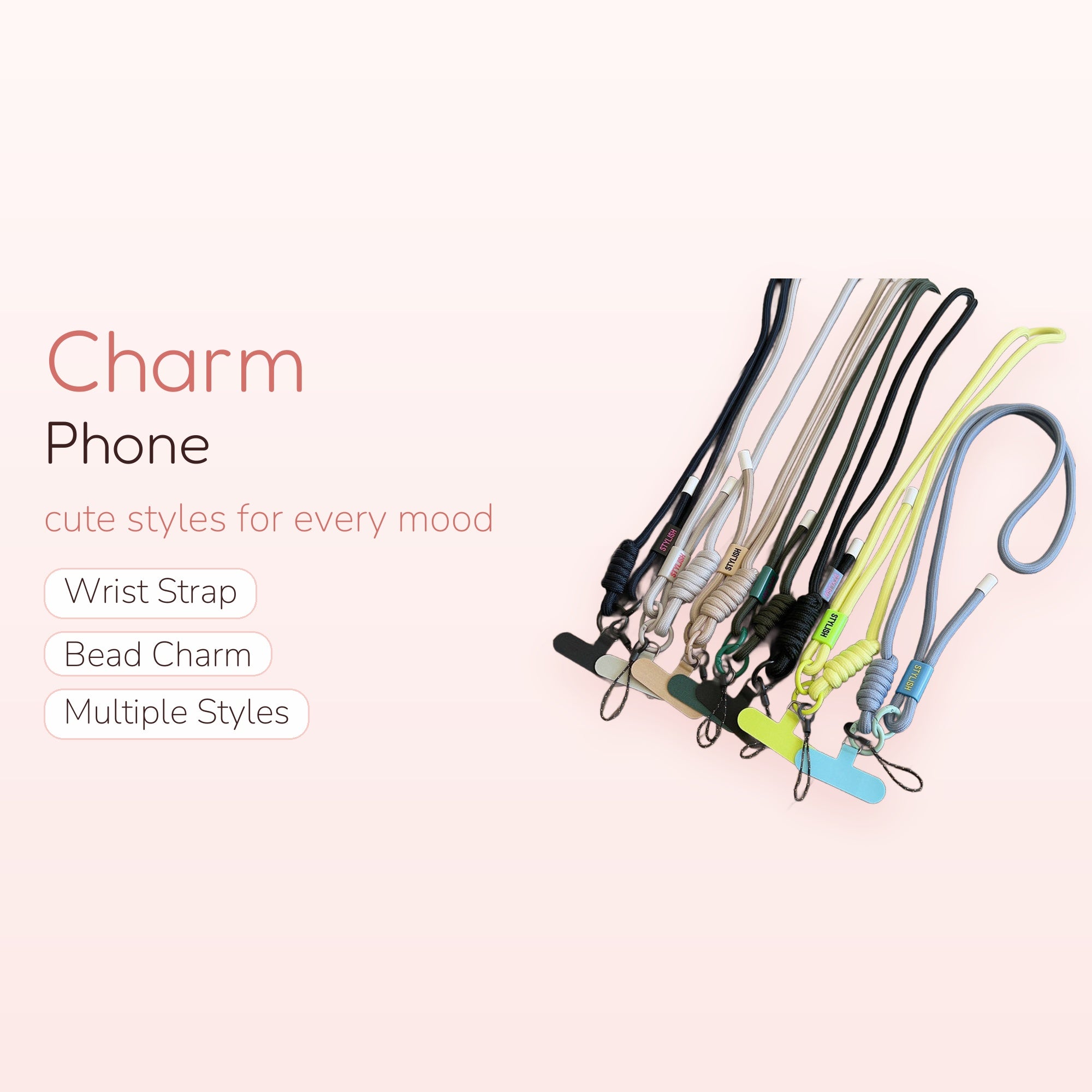 Adjustable Nylon Rope Phone Lanyard | Stylish Crossbody Neck Strap with Patch
