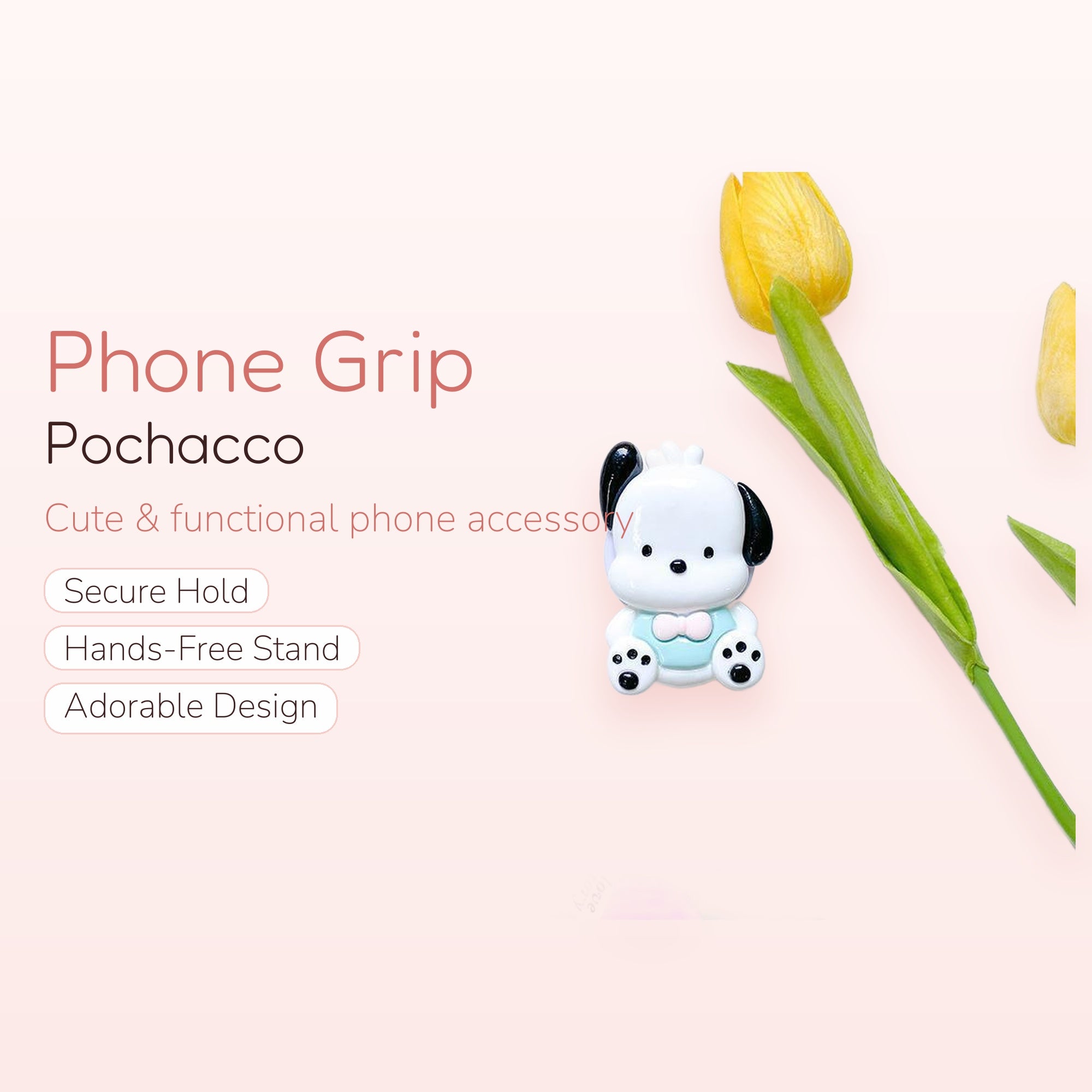 Pochacco Phone Grip Holder | Cute Sanrio Character Pop Socket