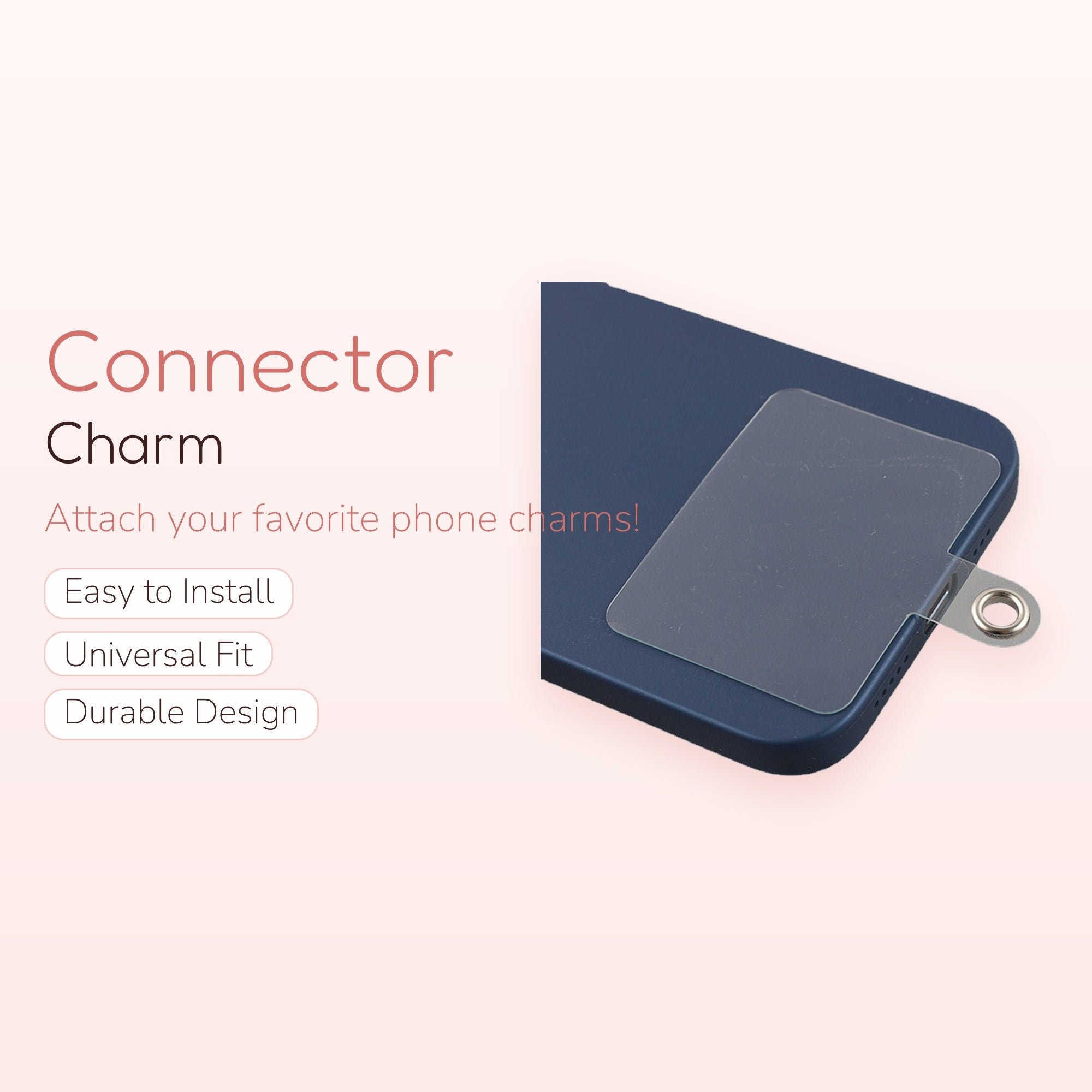 Universal Phone Charm Connector Patch | Lanyard Holder Tab