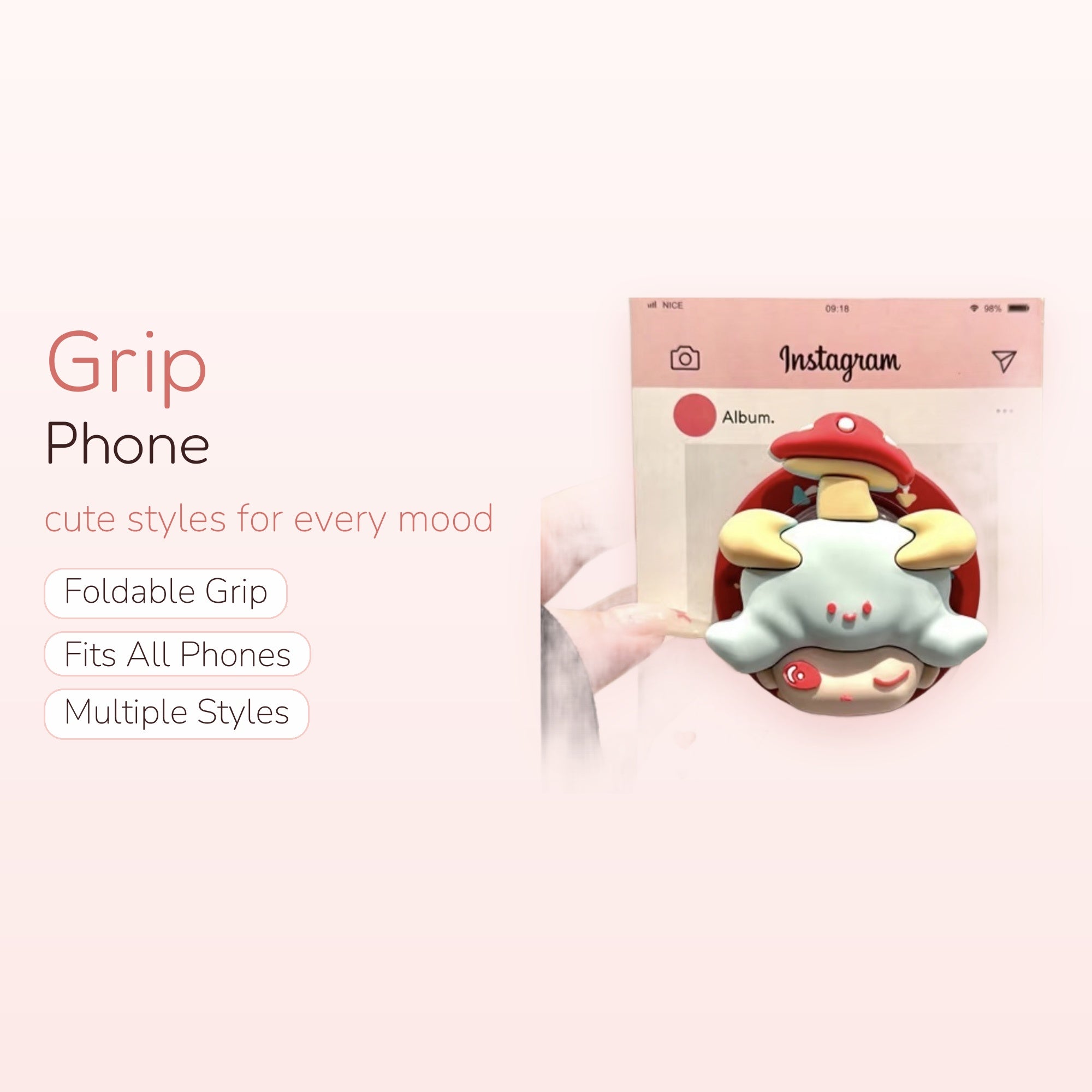 Spin Cycle — Kawaii Magnetic Phone Ring Stand