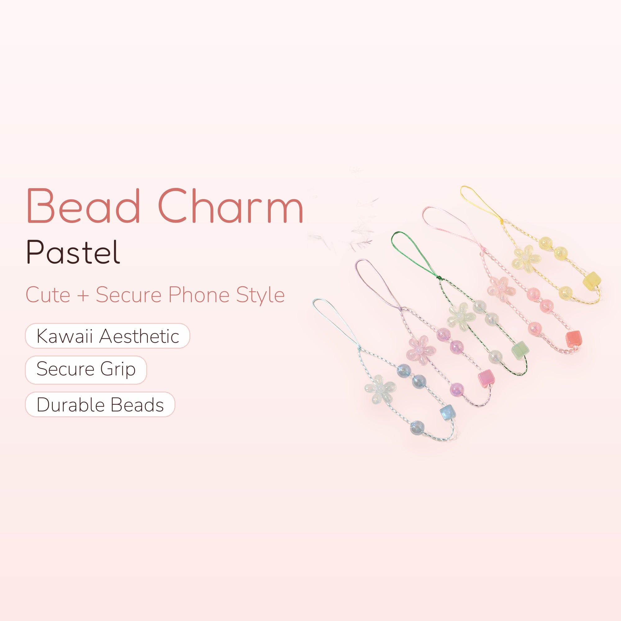 Sakura — Pearl & Sakura Phone Charm Wrist Lanyard