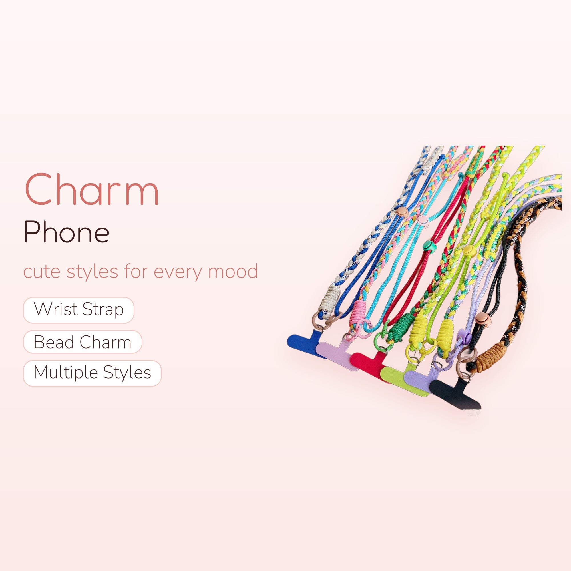 SIMPLYBUBBI — Multi-Braided Phone Lanyard with Buckle | Adjustable Wrist Strap