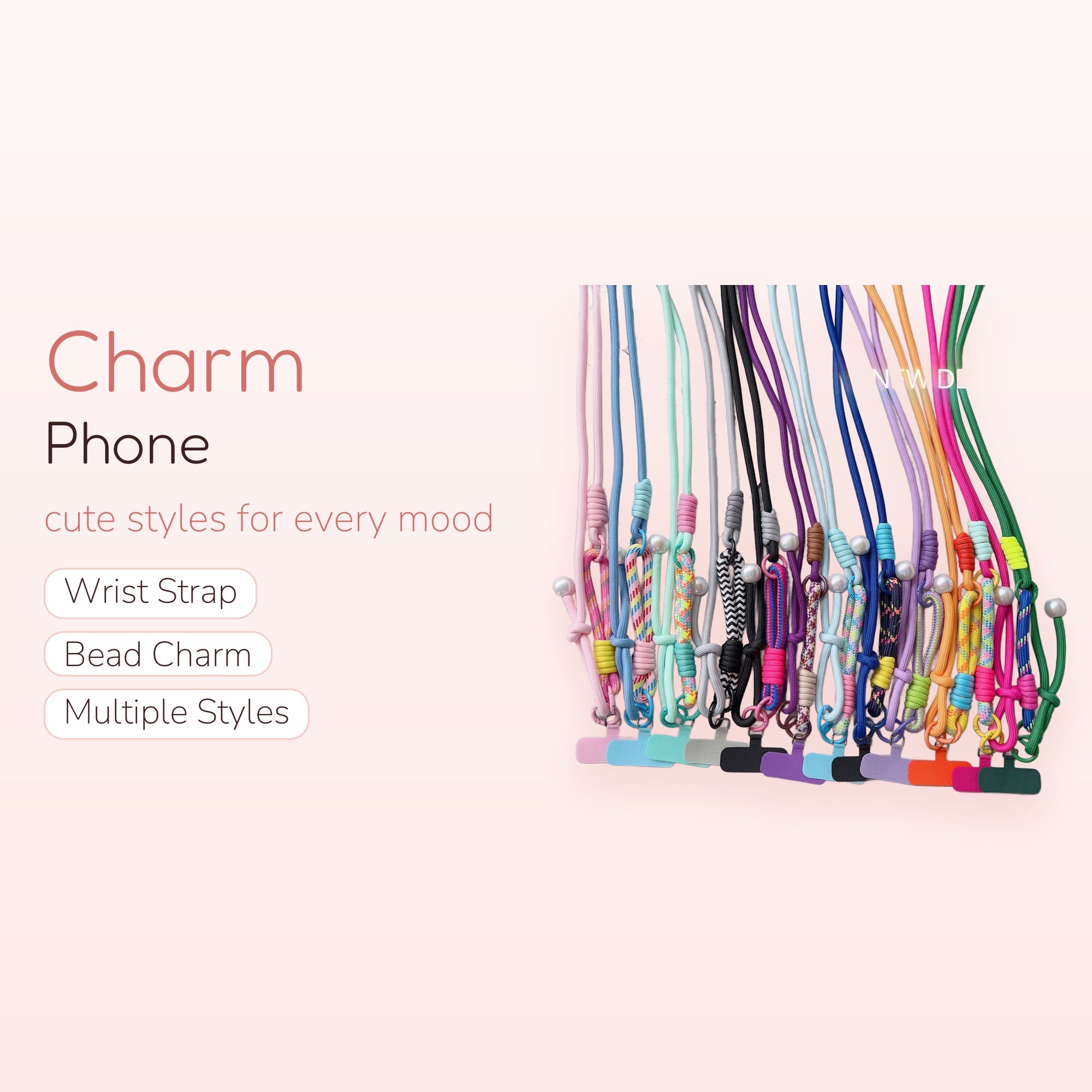 SIMPLYBUBBI — Pearlescent Braided Rope Phone Lanyard | Adjustable Crossbody Strap