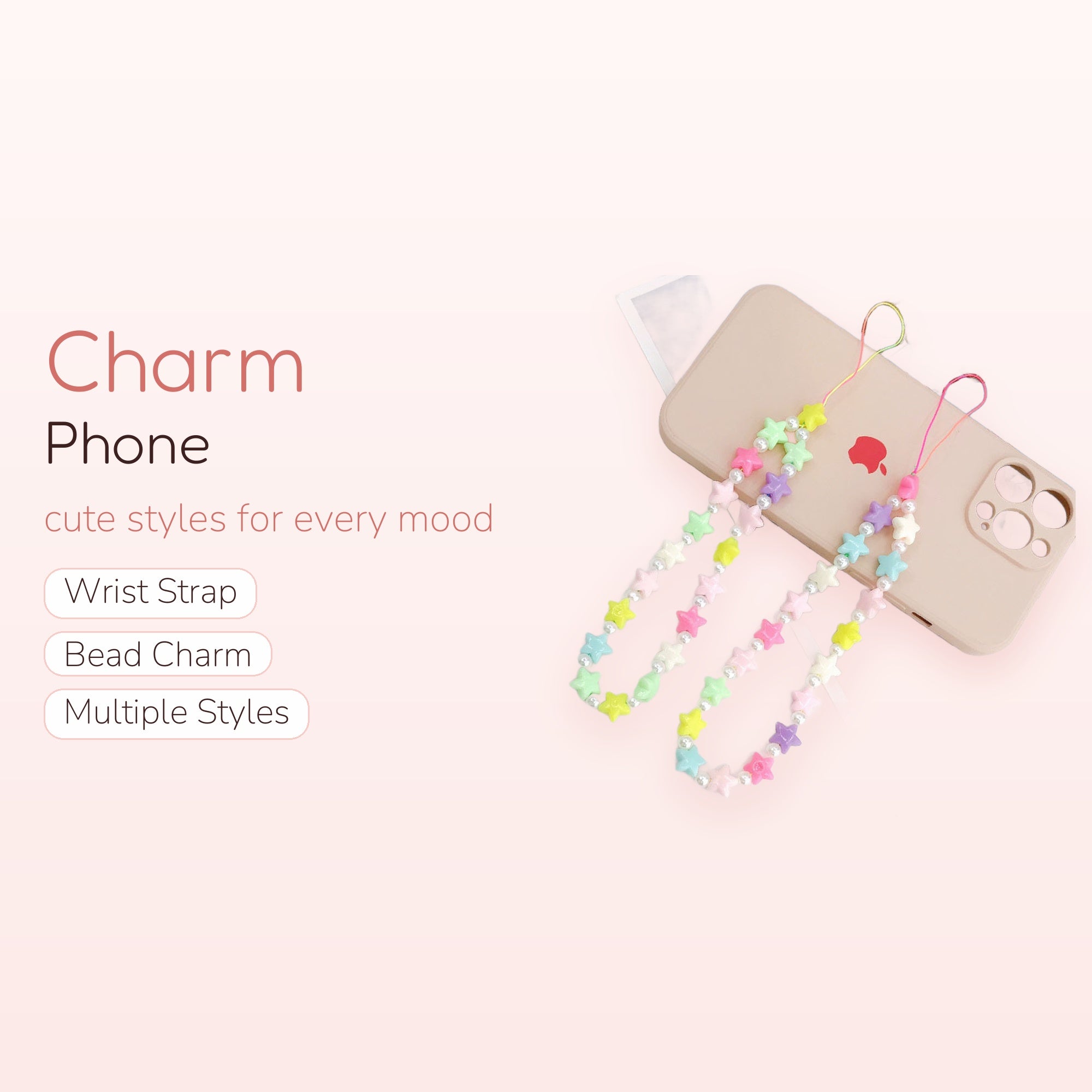 Sweet & Sour — Pink Bear & Strawberry Kawaii Charm Strap