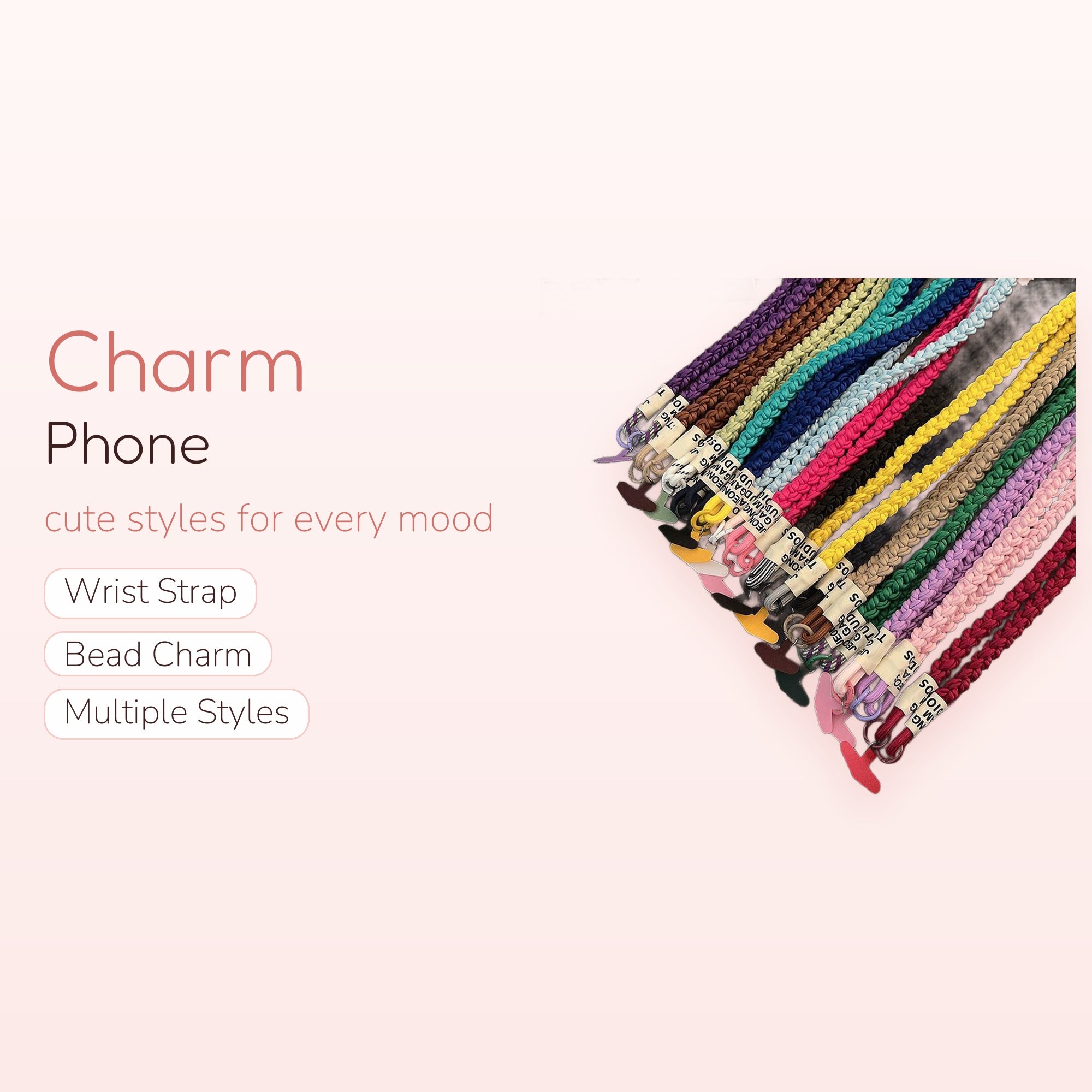 Colorful Braided Phone Lanyard | Aesthetic Woven Wrist Strap for Phone