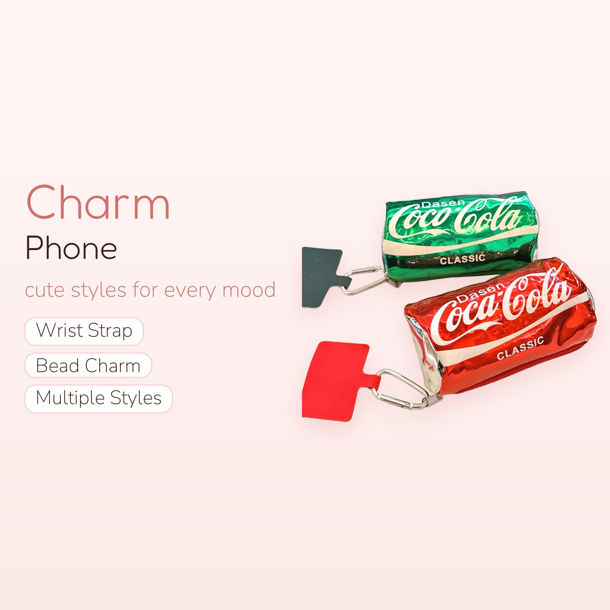Coca-Cola Can Phone Charm | Kawaii Soda Can Keychain