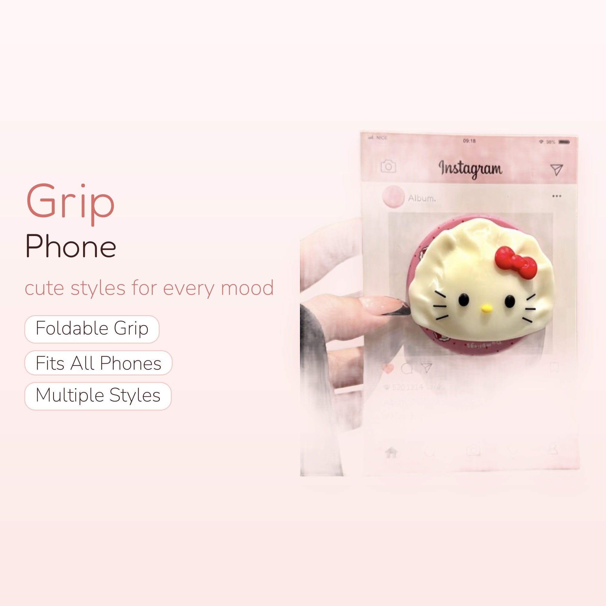 Graceful — Kawaii Swan Phone Grip Pop Socket Stand