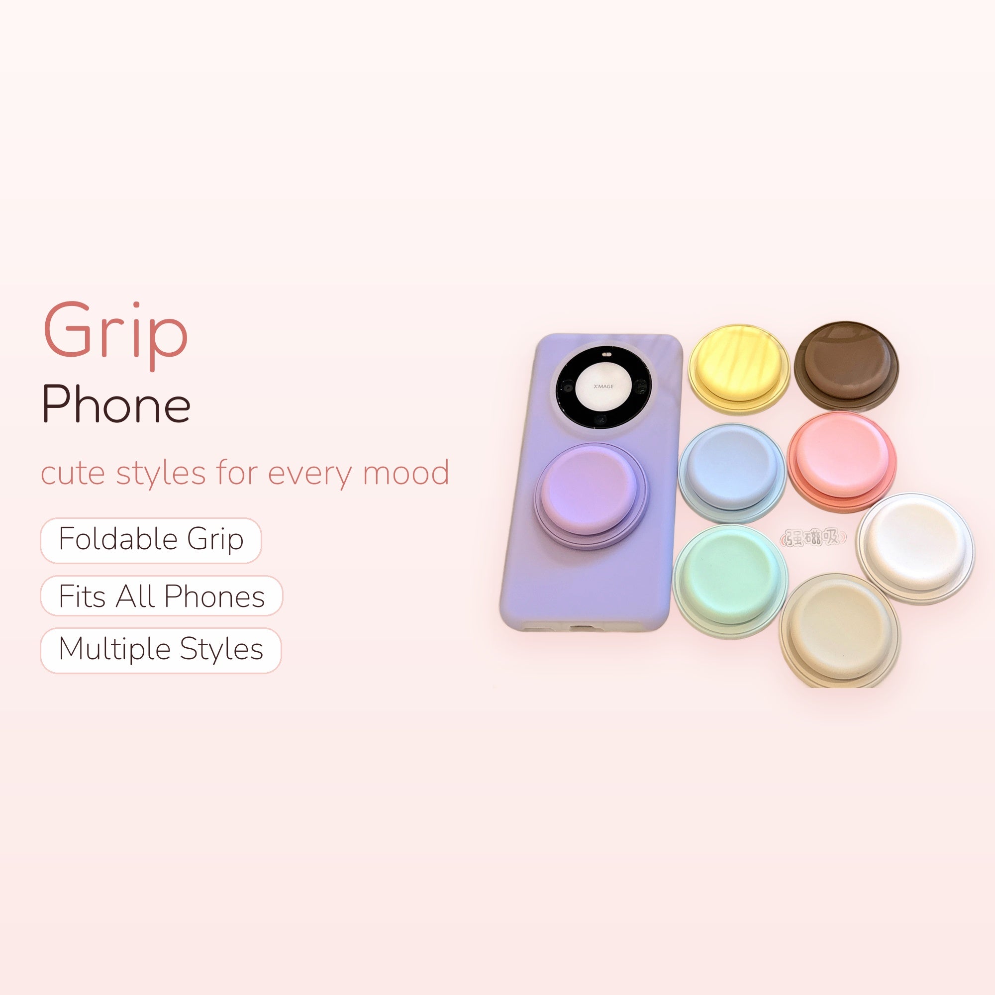 Pastel Silicone Magnetic Phone Grip | Kawaii Pop Socket Stand