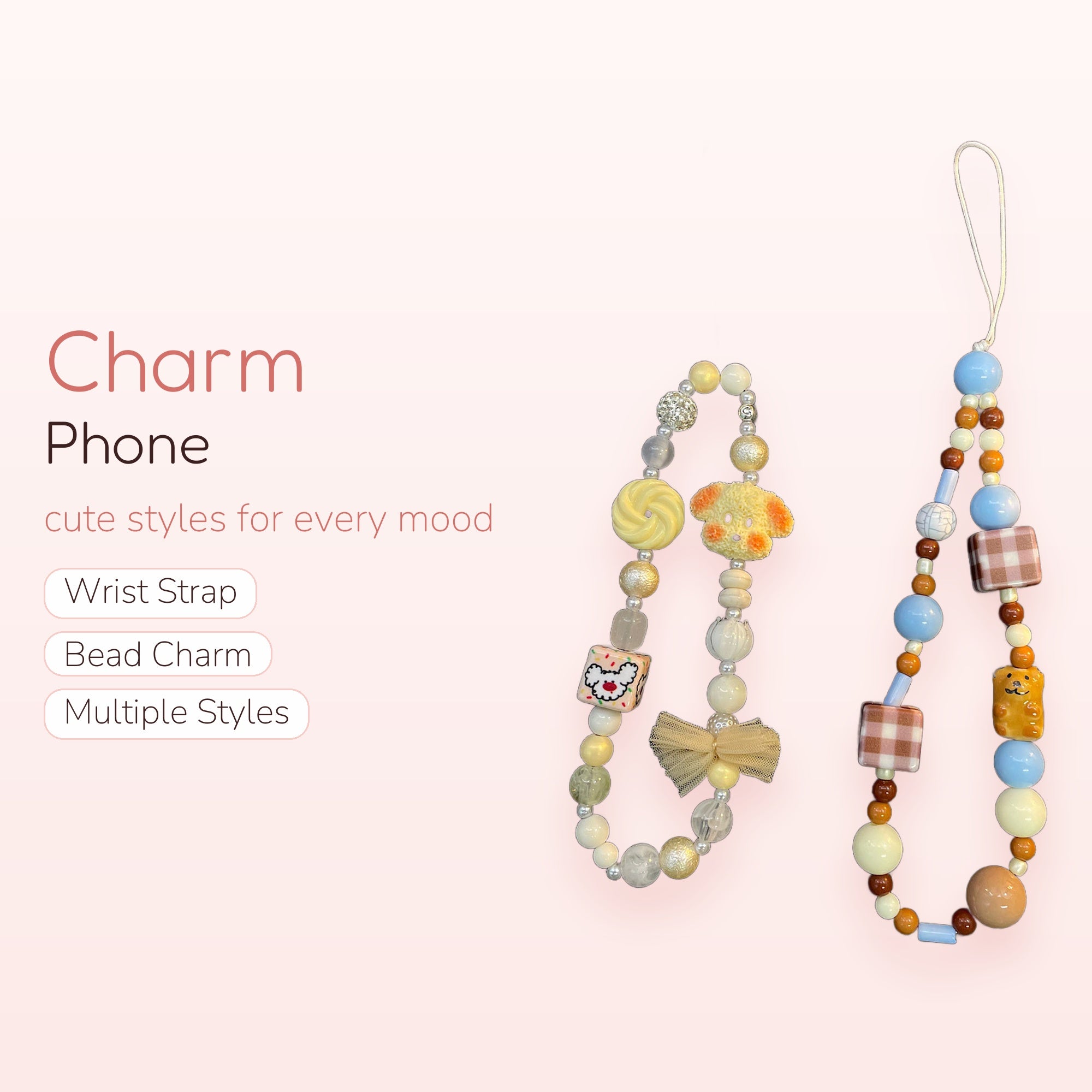Bear Hug — Kawaii Bear Claw Phone Charm | Beaded Wrist Strap