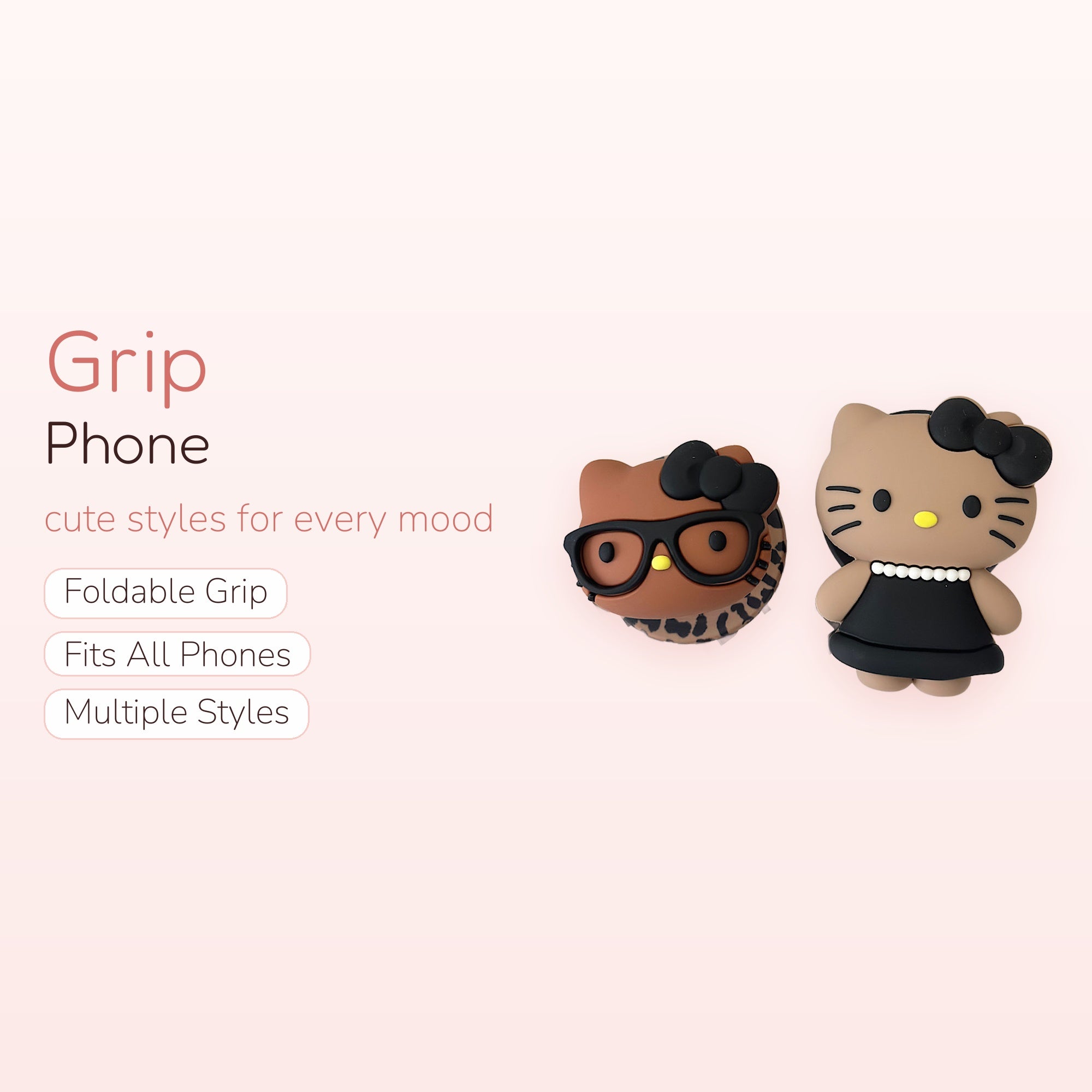 Cute Hello Kitty Phone Grip | Kawaii Pop Socket Stand for Girls