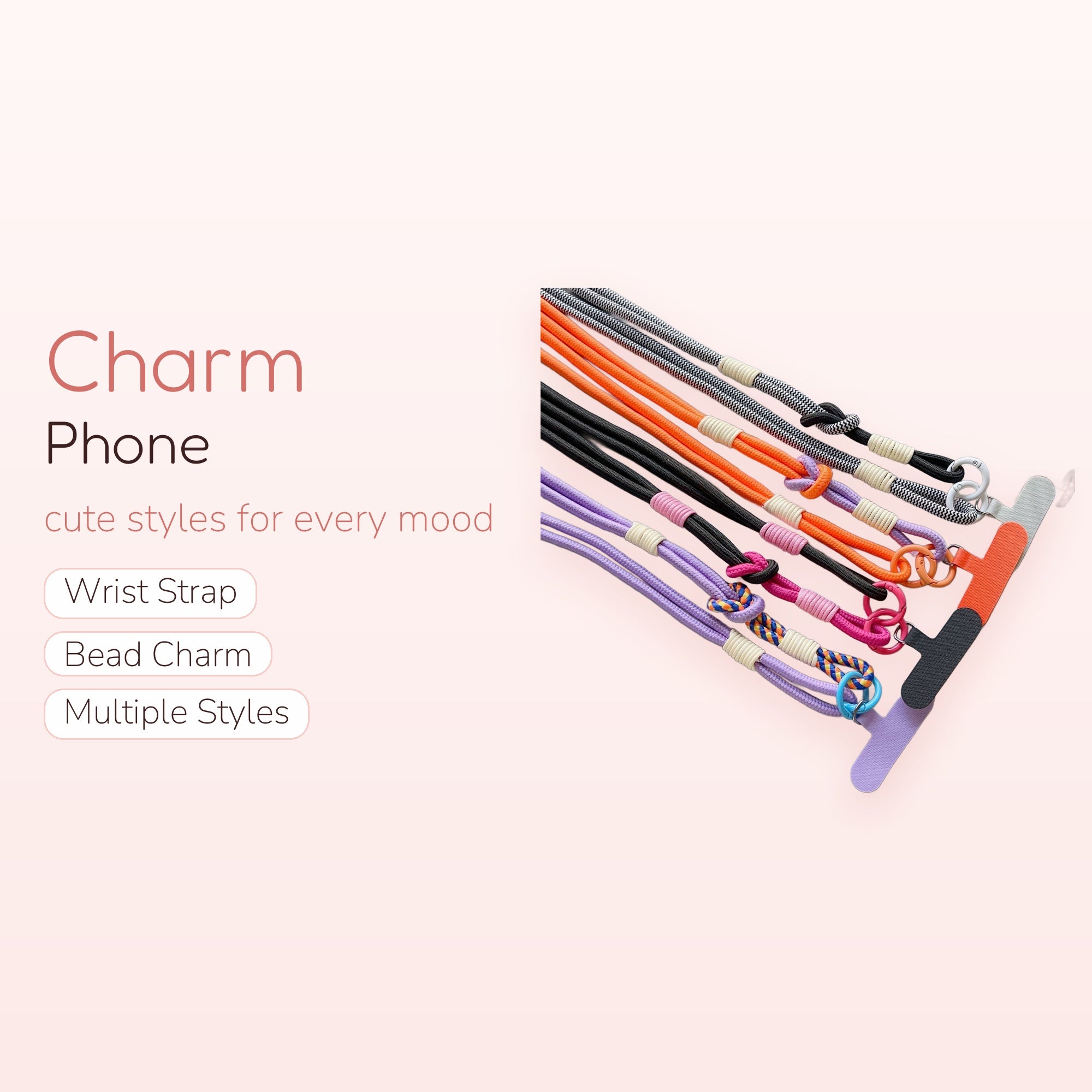 SIMPLYBUBBI — Multi-Color Braided Rope Phone Lanyard | Knotted Crossbody Strap