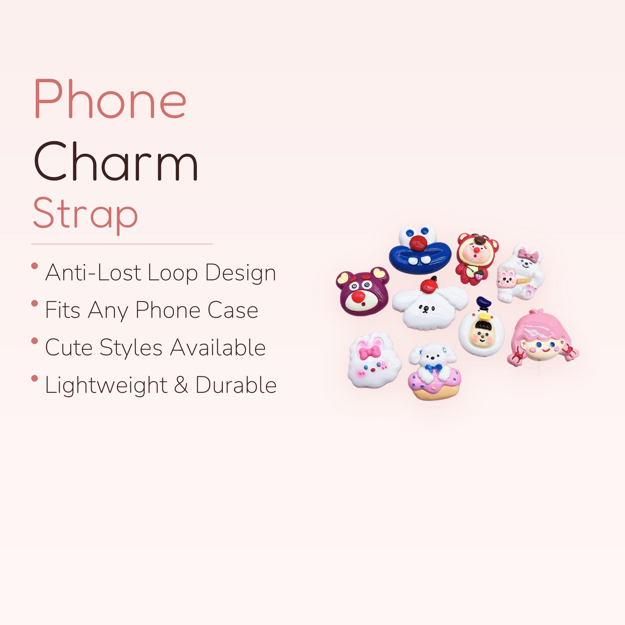 Assorted Kawaii Cartoon Character Phone Grips | Cute Animal & Girl Pop Socket Stands