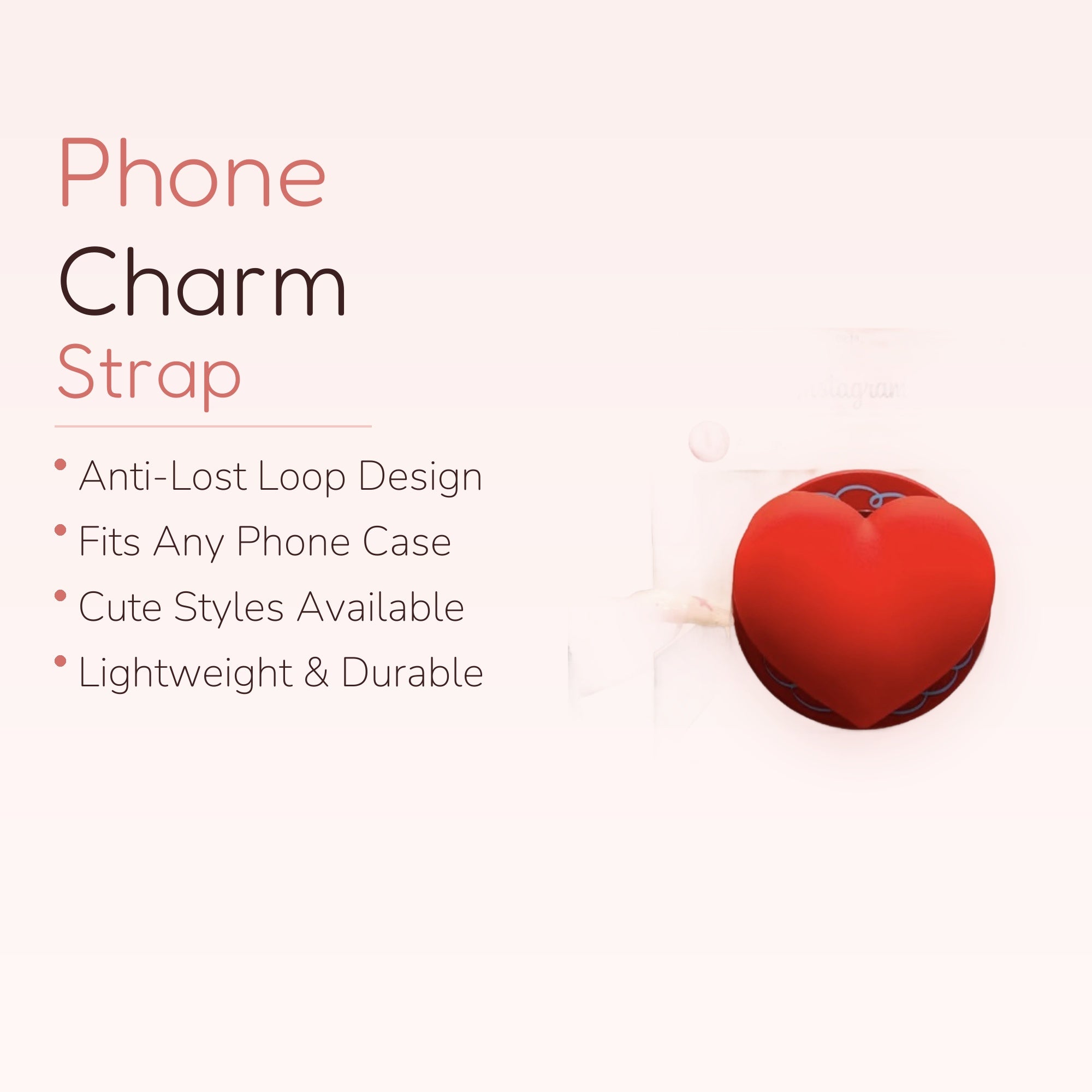 Red Heart Instagram Post Phone Grip | Cute Pop Socket Stand