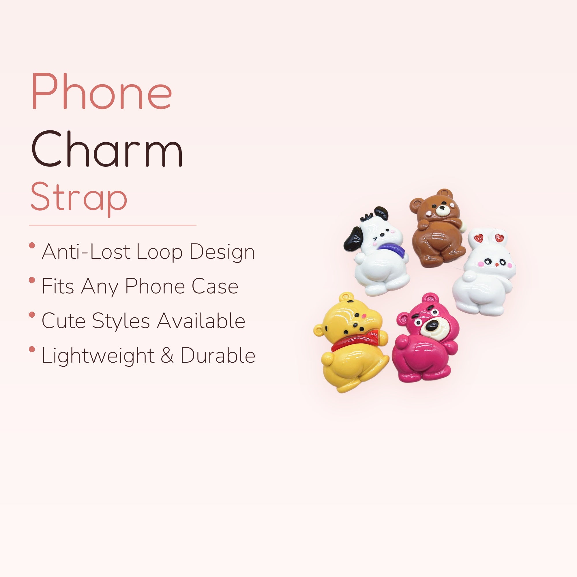 Kawaii Cartoon Animal Phone Grips | Cute Resin Pop Socket Stand