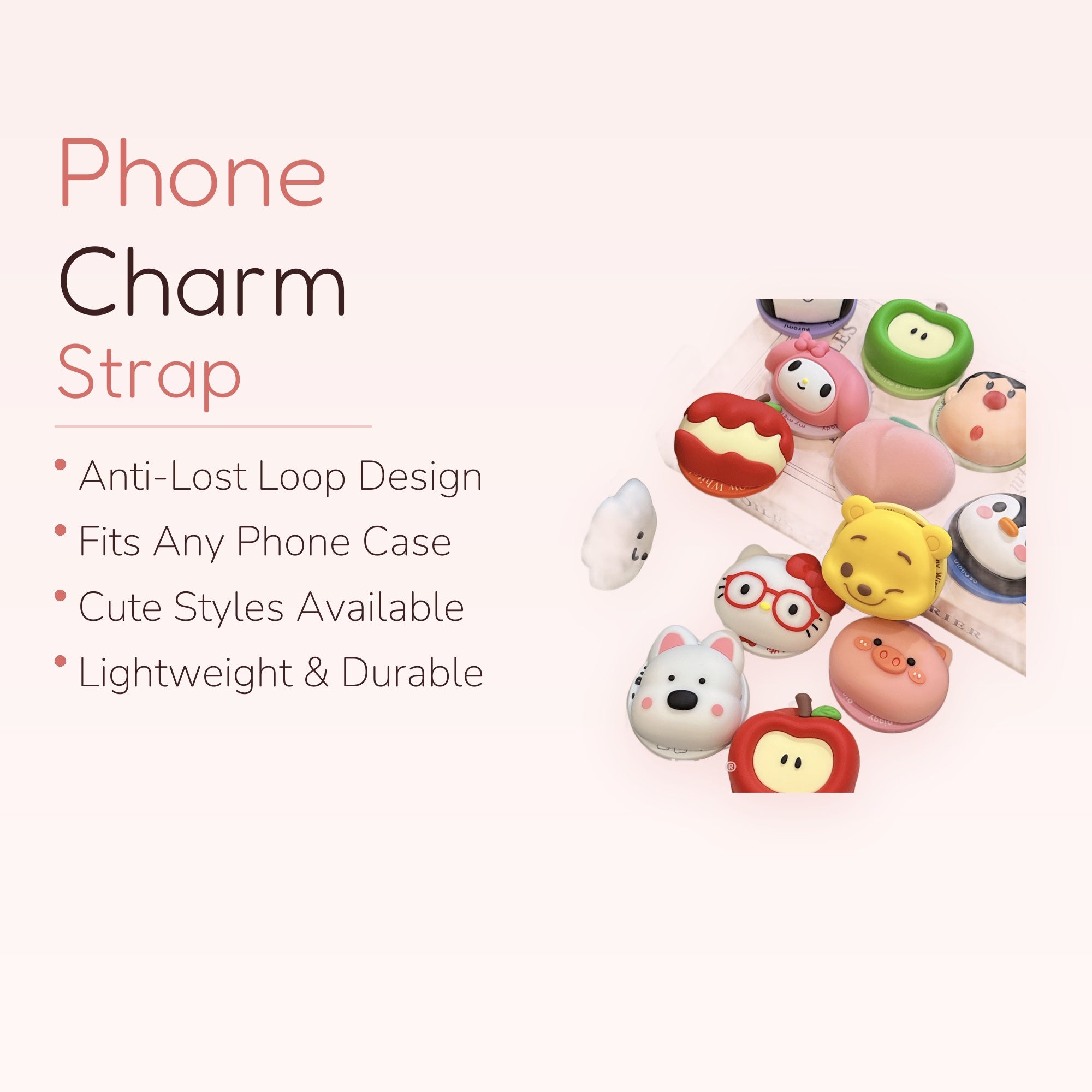 SIMPLYBUBBI — Cute Cartoon Fruit & Animal Phone Grips | Silicone Pop Socket Stands