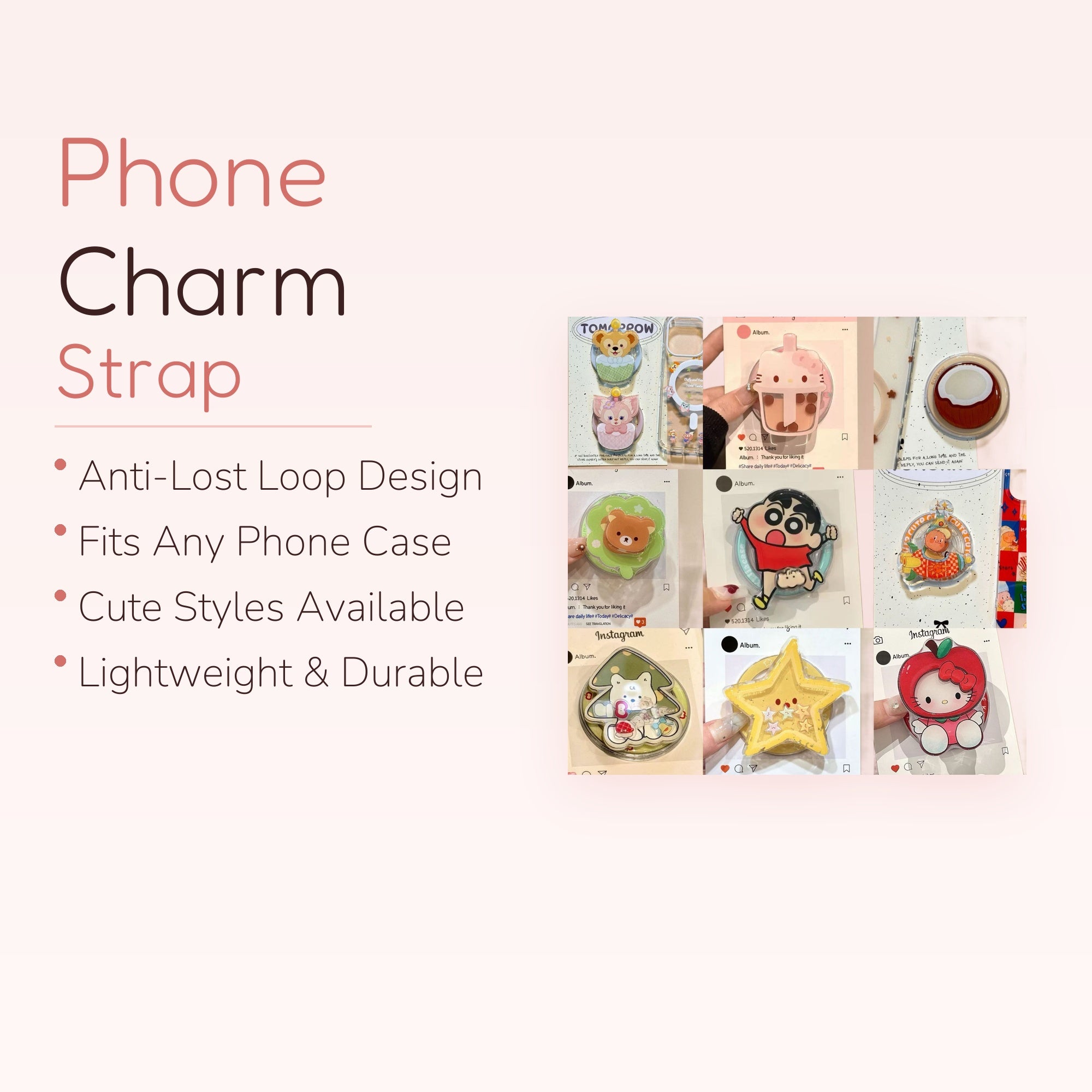 Assorted Kawaii Character Phone Grips | Cute Pop Socket Stand for Phones