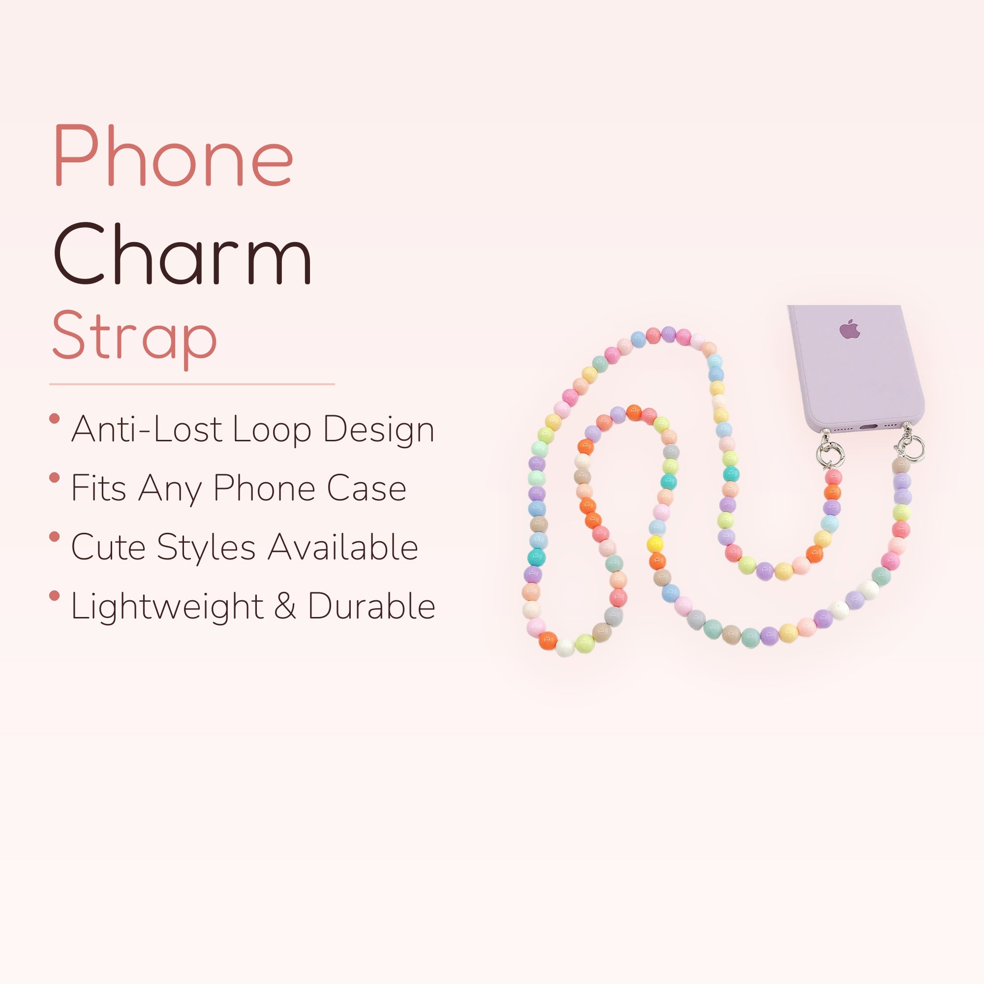 Pearled Up — Pearl Bead Phone Charm Wrist Strap