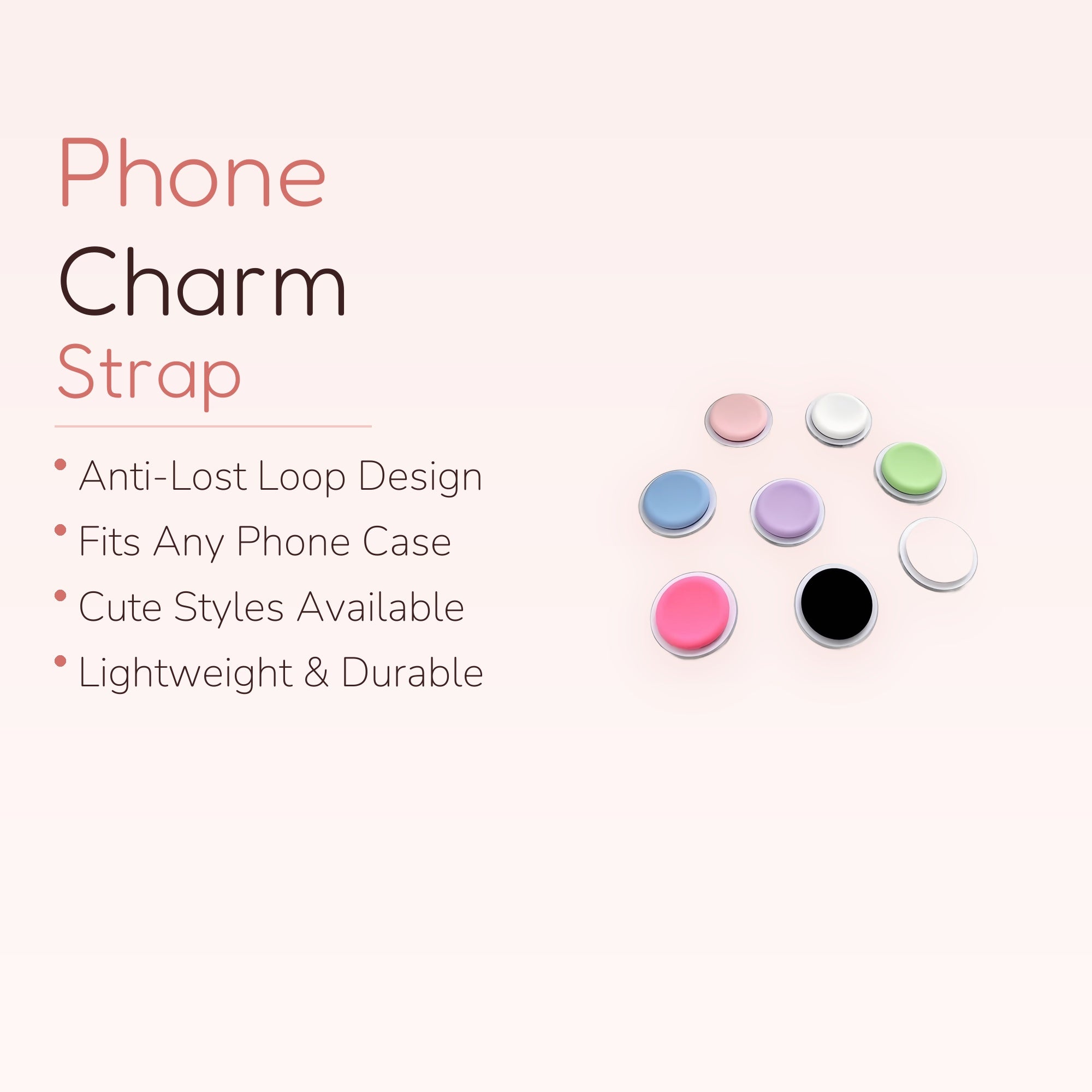 Pastel Silicone Phone Grip Set | Cute Round Pop Socket Stand
