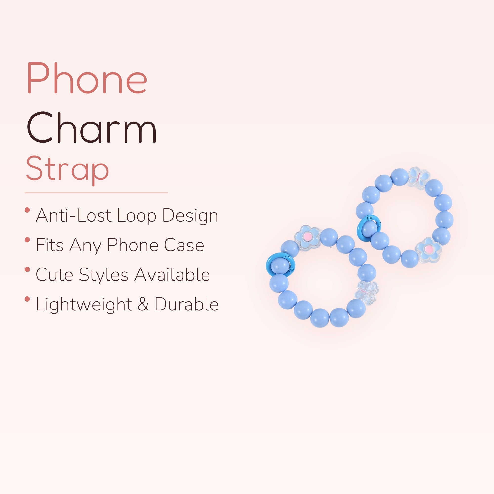Tender — Pearl & Heart Phone Charm Wrist Lanyard