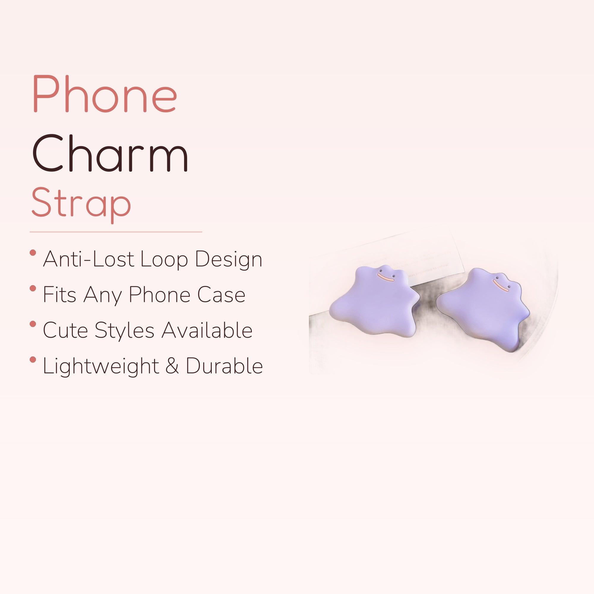 Kawaii Purple Ditto Phone Grip | Cute Pop Socket Stand for Phones