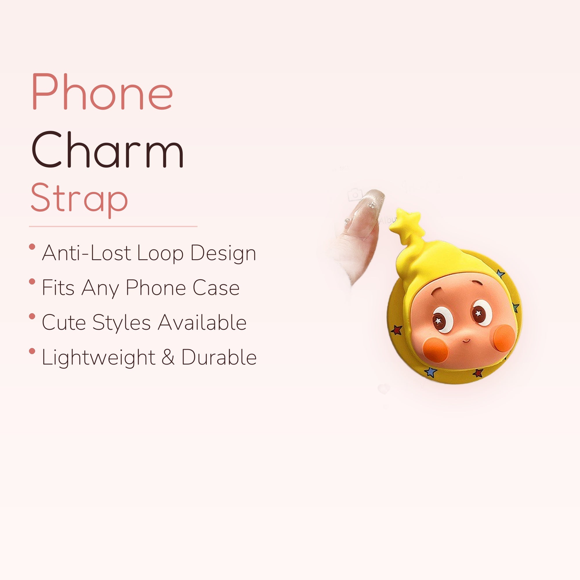 Cute Yellow Star Hat Character Phone Grip | Kawaii Cartoon Pop Socket Stand