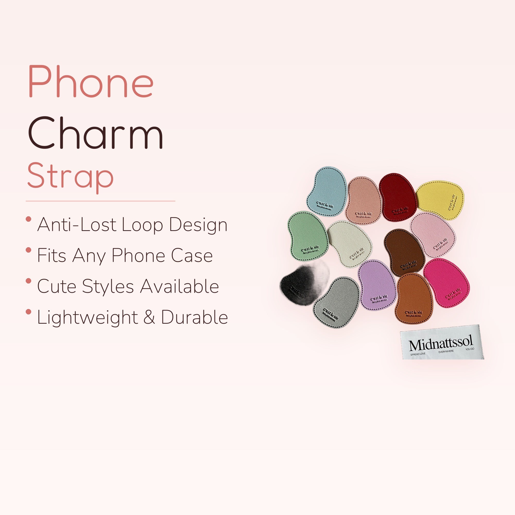 Kawaii Abstract Shape Phone Grip | Pastel Faux Leather Pop Socket Stand