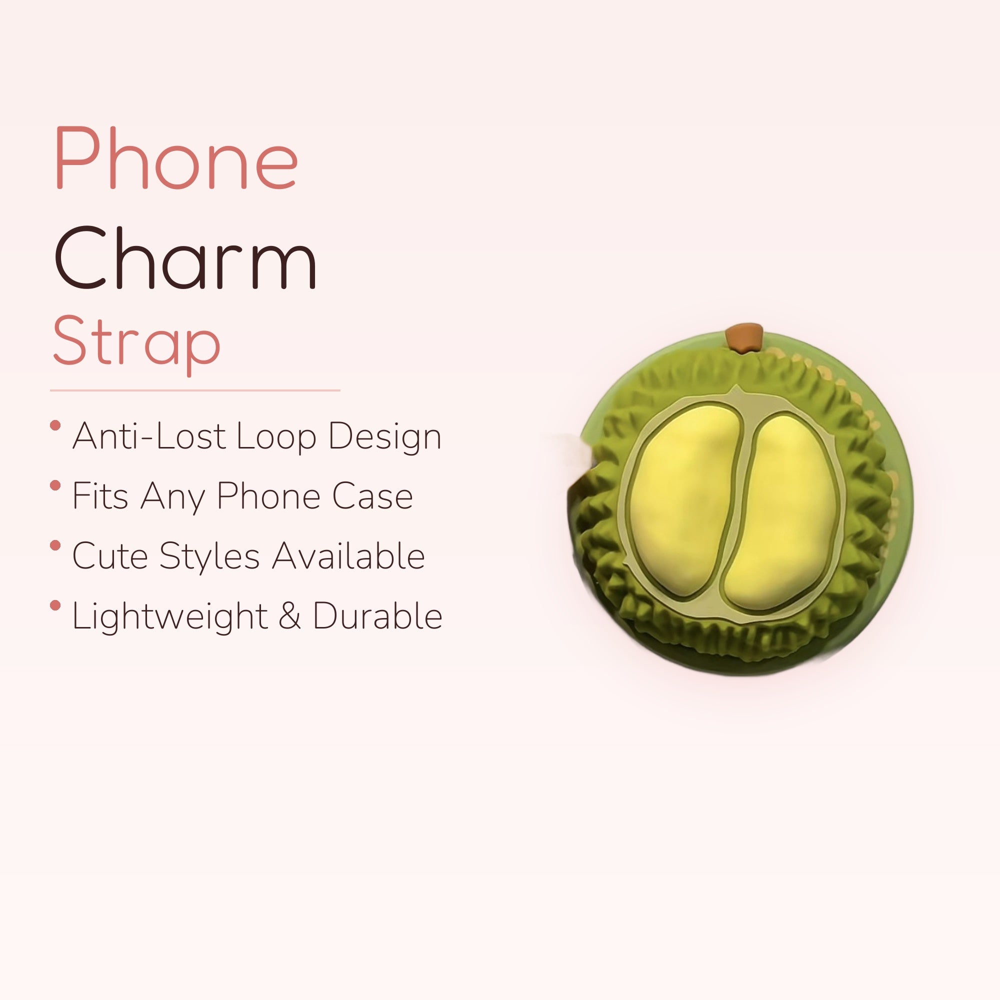 Kawaii Durian Fruit Phone Grip | Cute Green & Yellow Pop Socket Stand