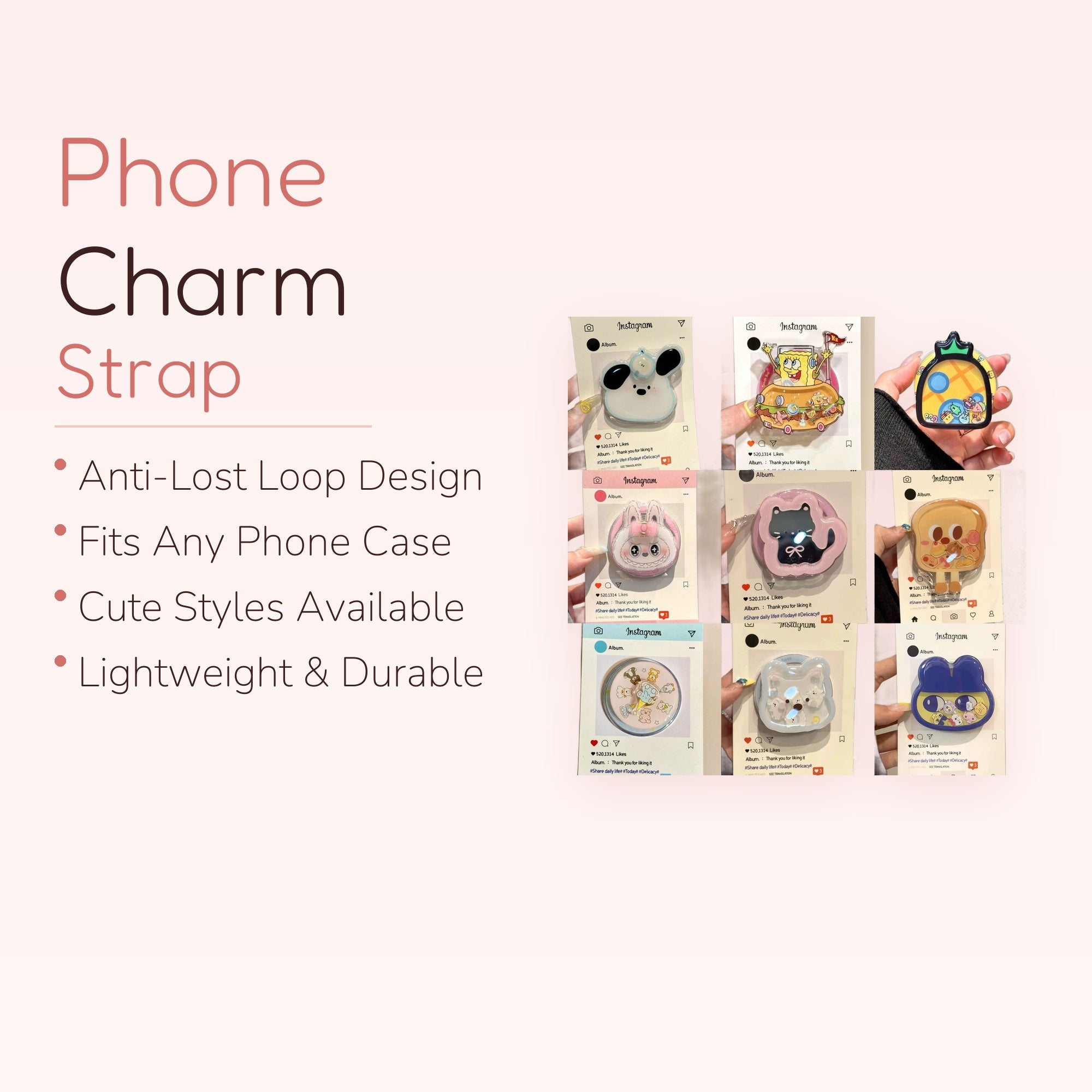 Cute Cartoon Character Phone Grip | Kawaii Pop Socket Stand for Phones