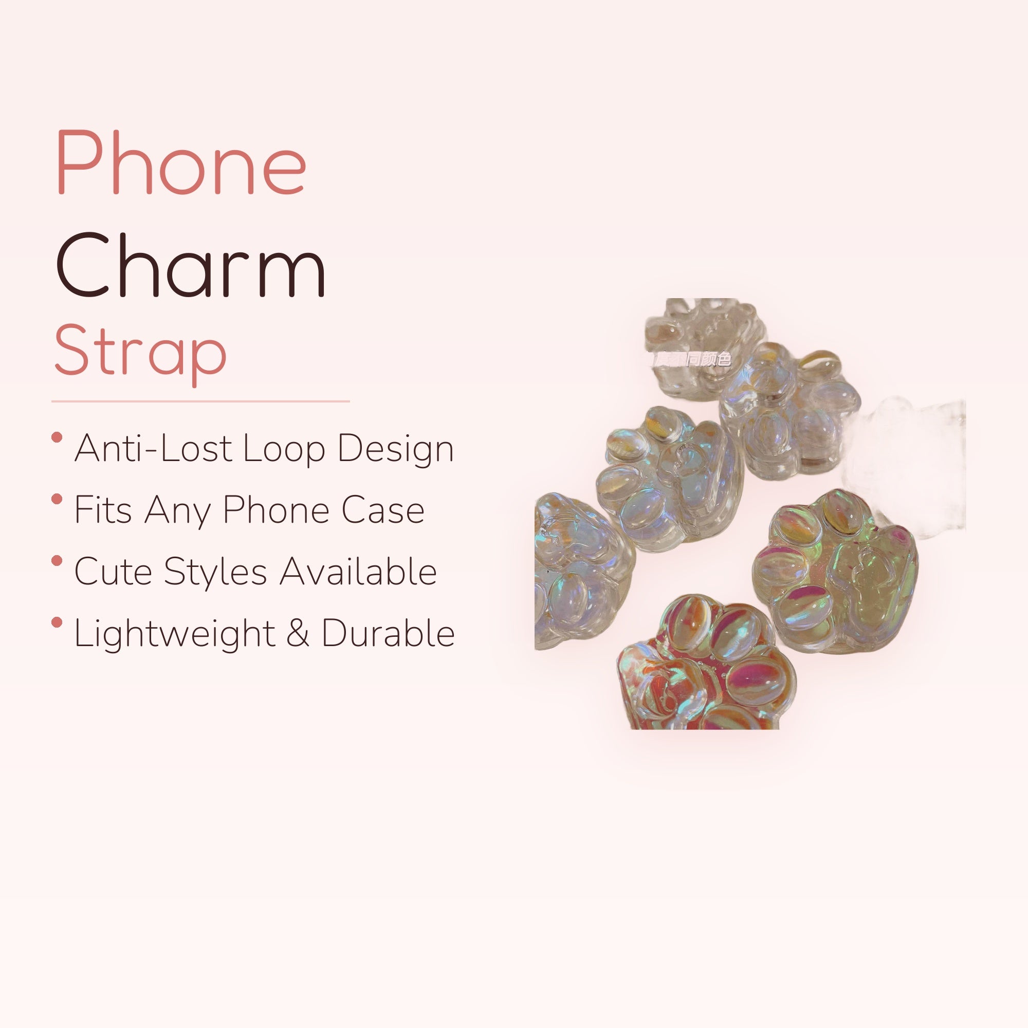 Rainbow Cat Paw Taba Squishy | SIMPLYBUBBI Phone Charm