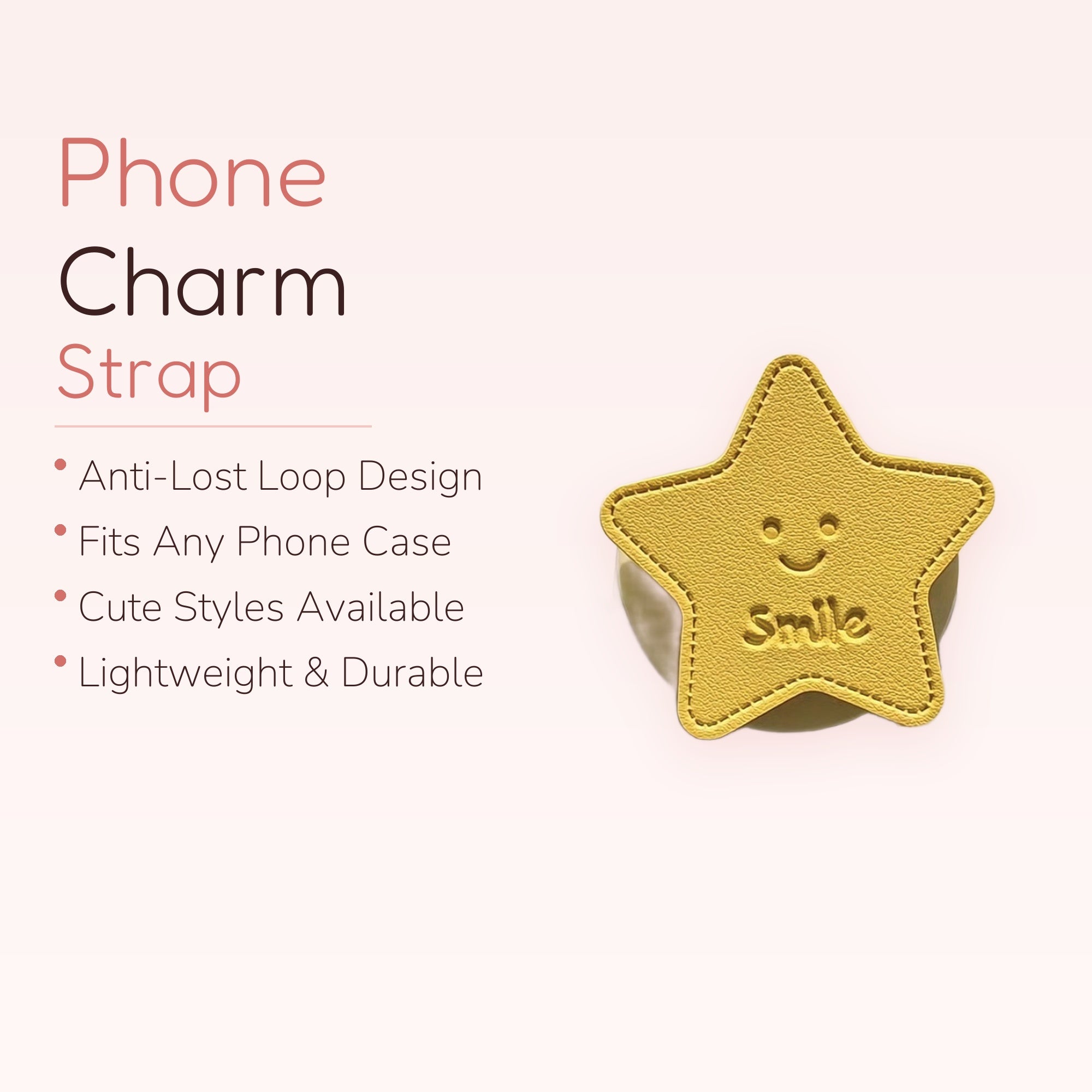 Cute Yellow Star Smile Phone Grip | Kawaii Pop Socket Stand