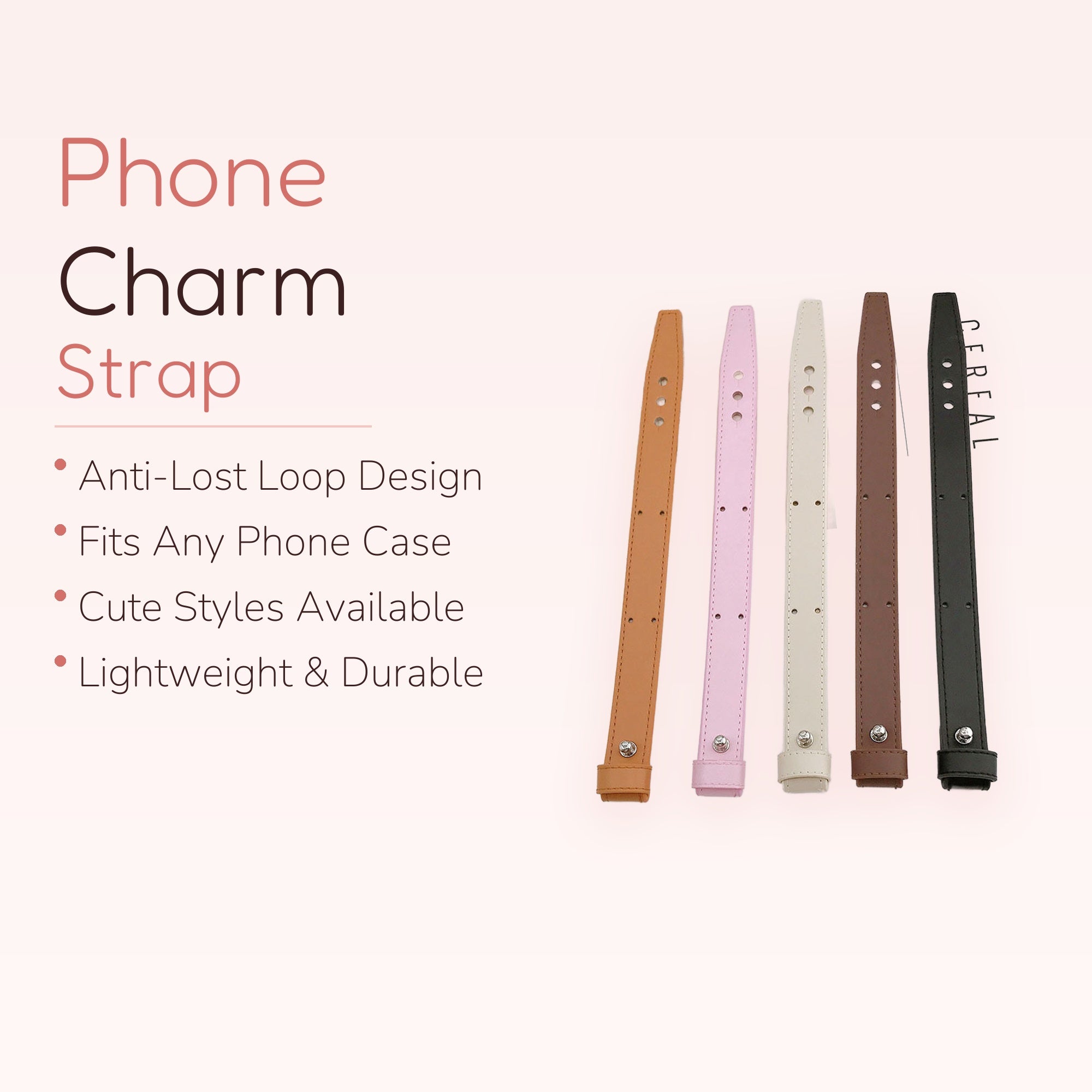 Barely There — Minimalist Faux Leather Wrist Phone Lanyard