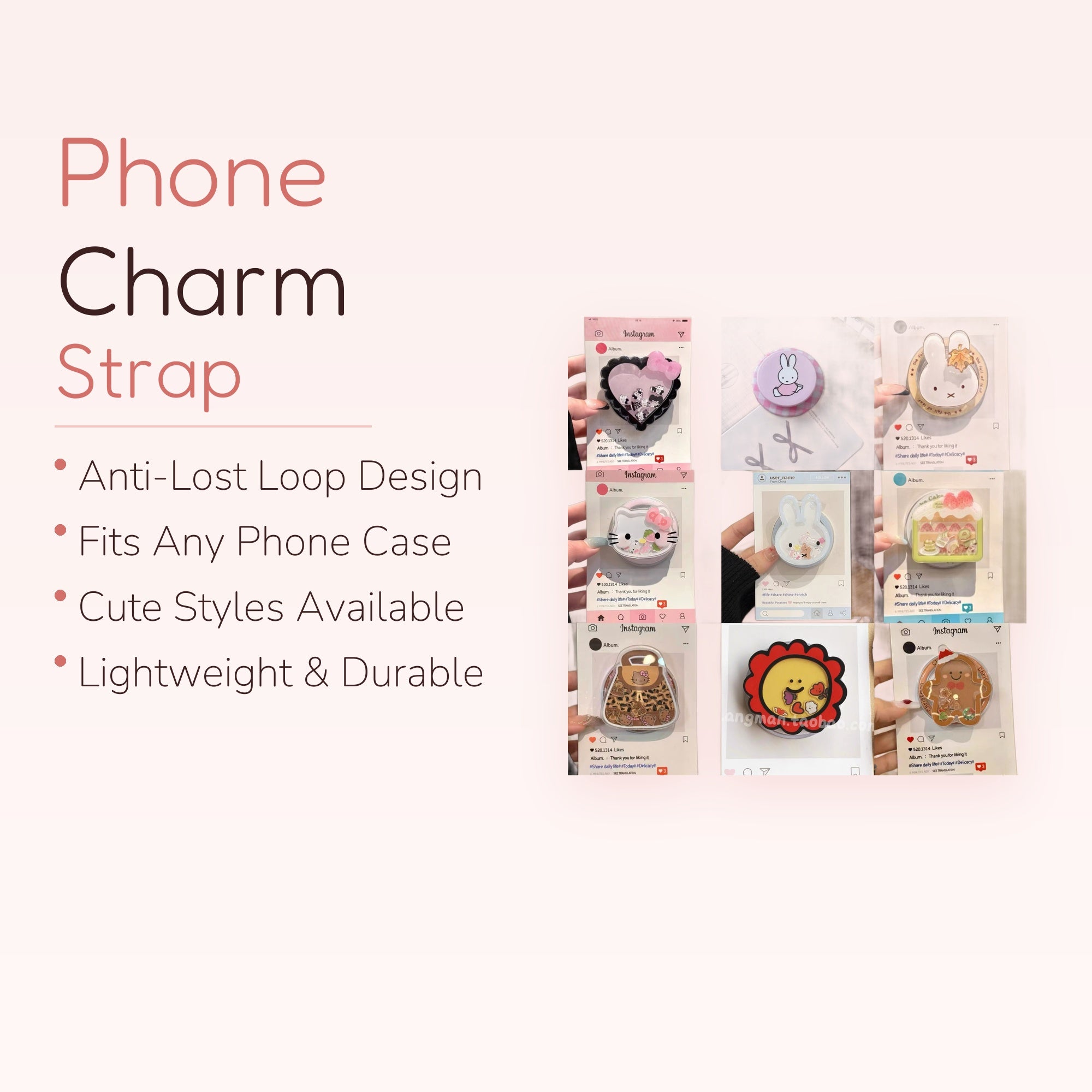Kawaii Assorted Character Shaker Phone Grip | Cute Pop Socket Stand