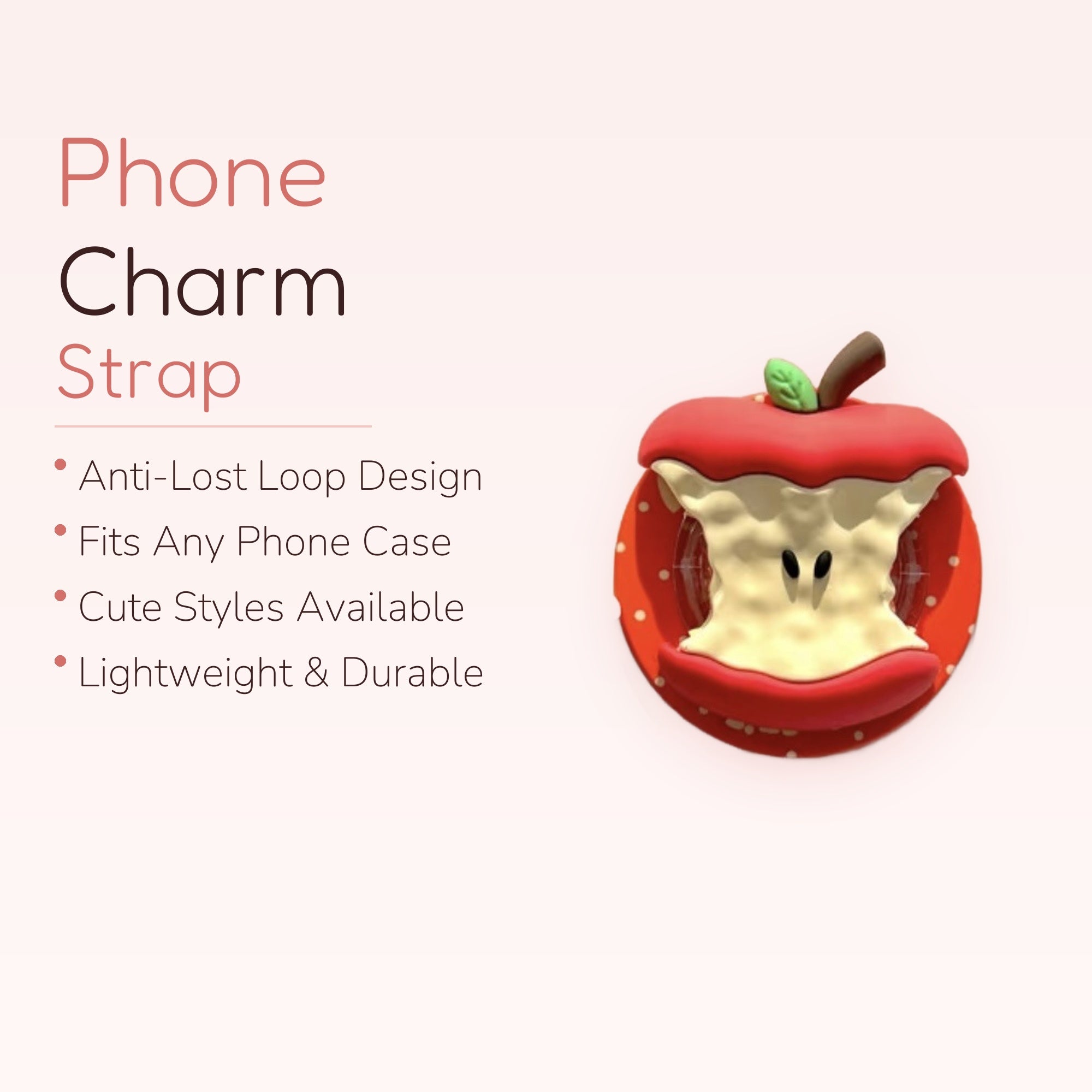 Forbidden Fruit — Red Apple Kawaii Phone Grip Stand