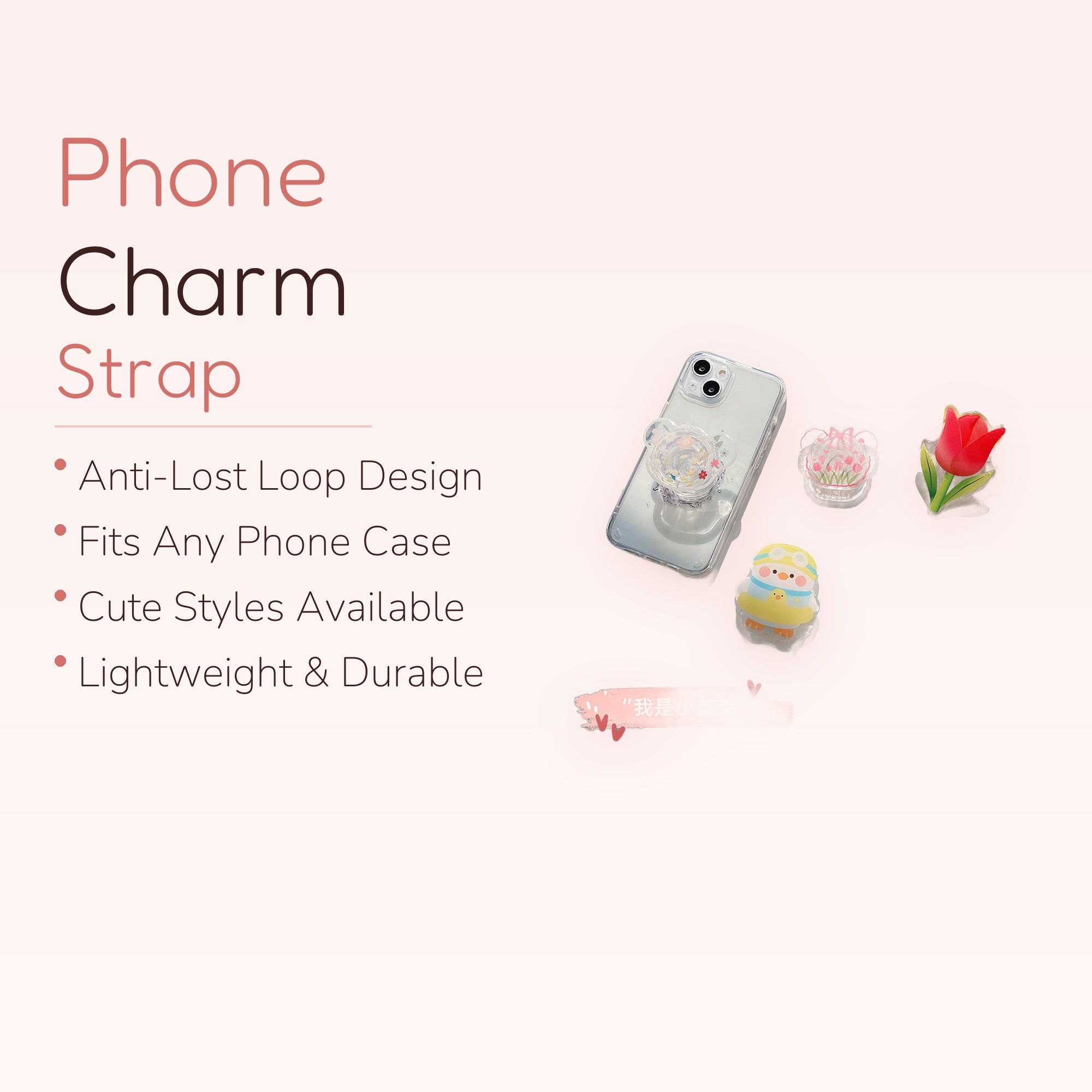 Kawaii Acrylic Phone Grip & Stand | Cute Animal & Floral Designs | Y2K Aesthetic | Gift for Her | Trendy Phone Accessory