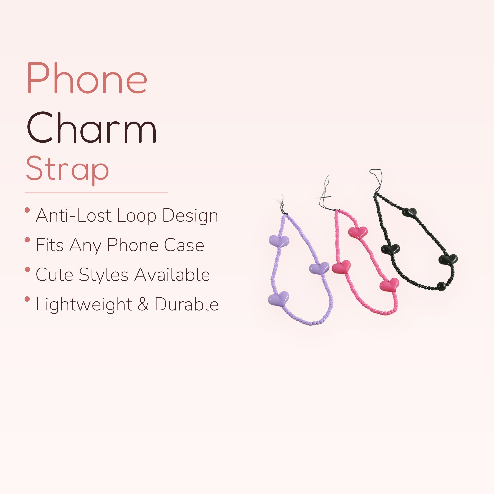 Bouquet — Cute Pearl & Flower Phone Charm Beaded Wrist Strap