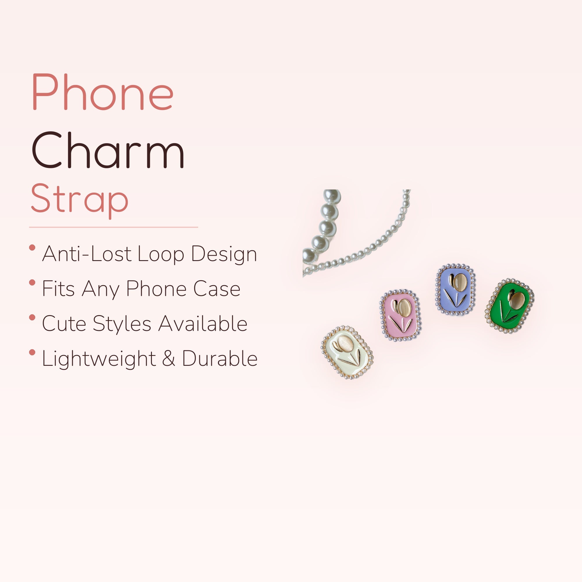 Pearl Tulip Phone Grip | Cute Floral Pop Socket for Phones