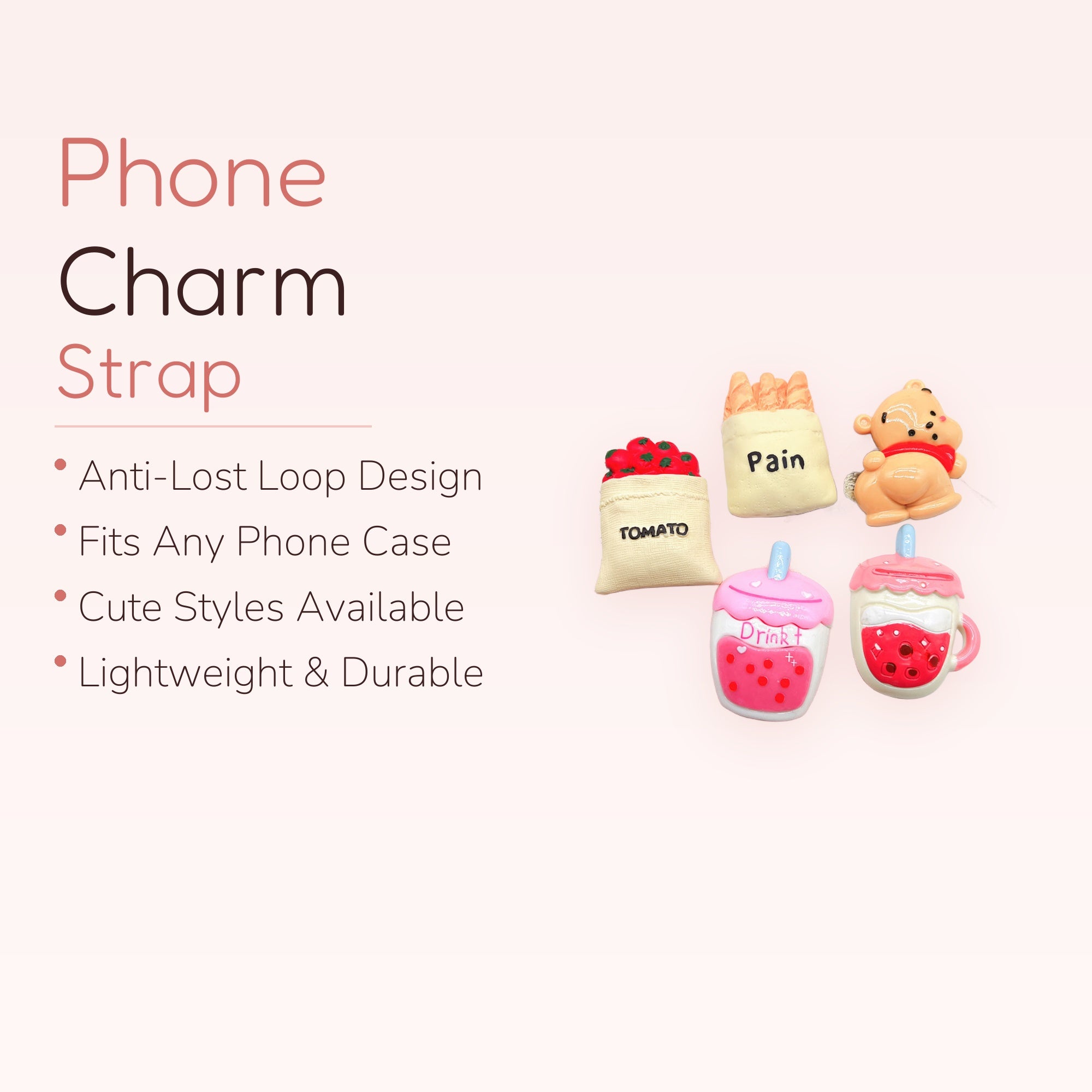 Kawaii Food & Cartoon Character Phone Grips | Cute Resin Pop Socket Stands