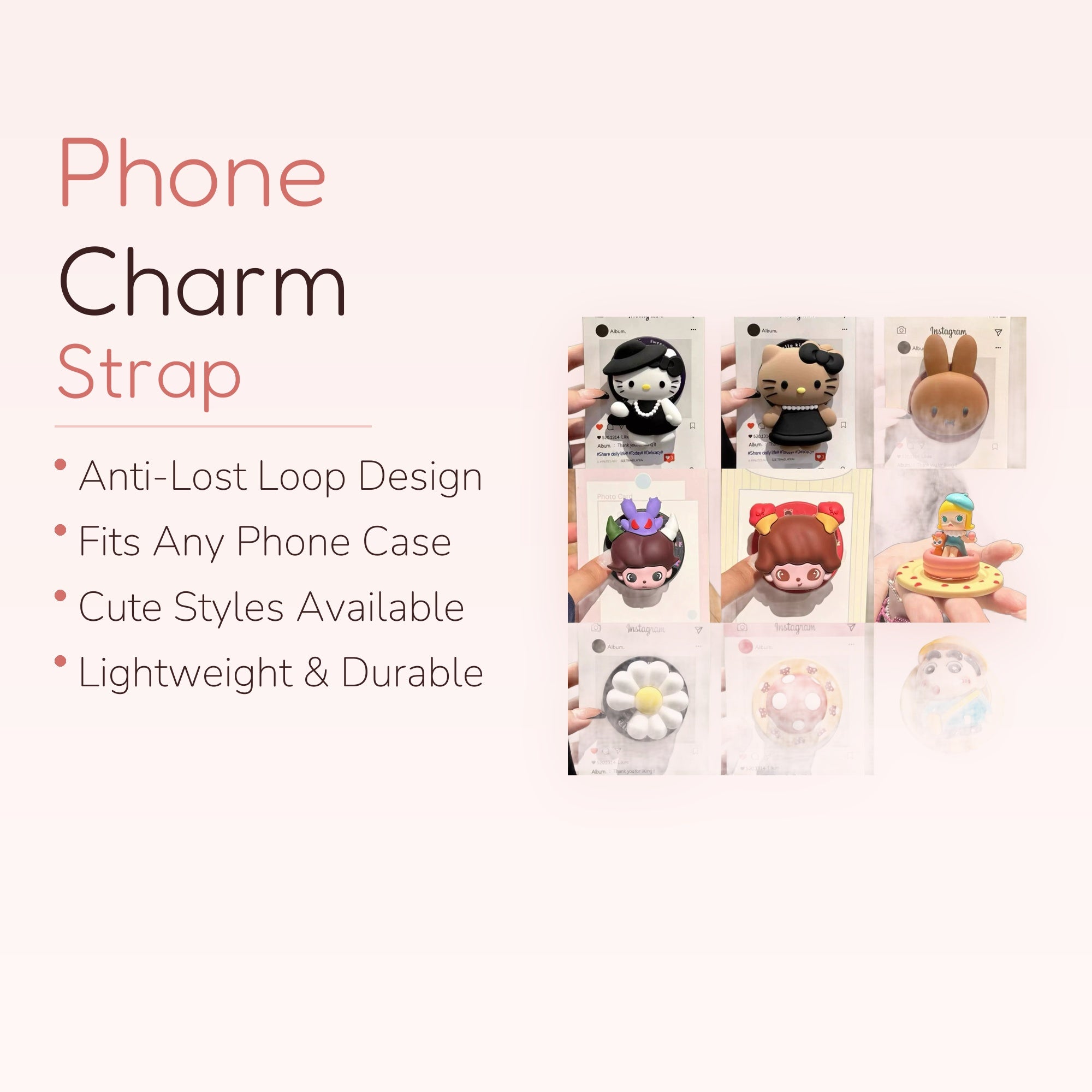 Cute Cartoon Character Phone Grip | Kawaii Pop Socket Stand for Girls